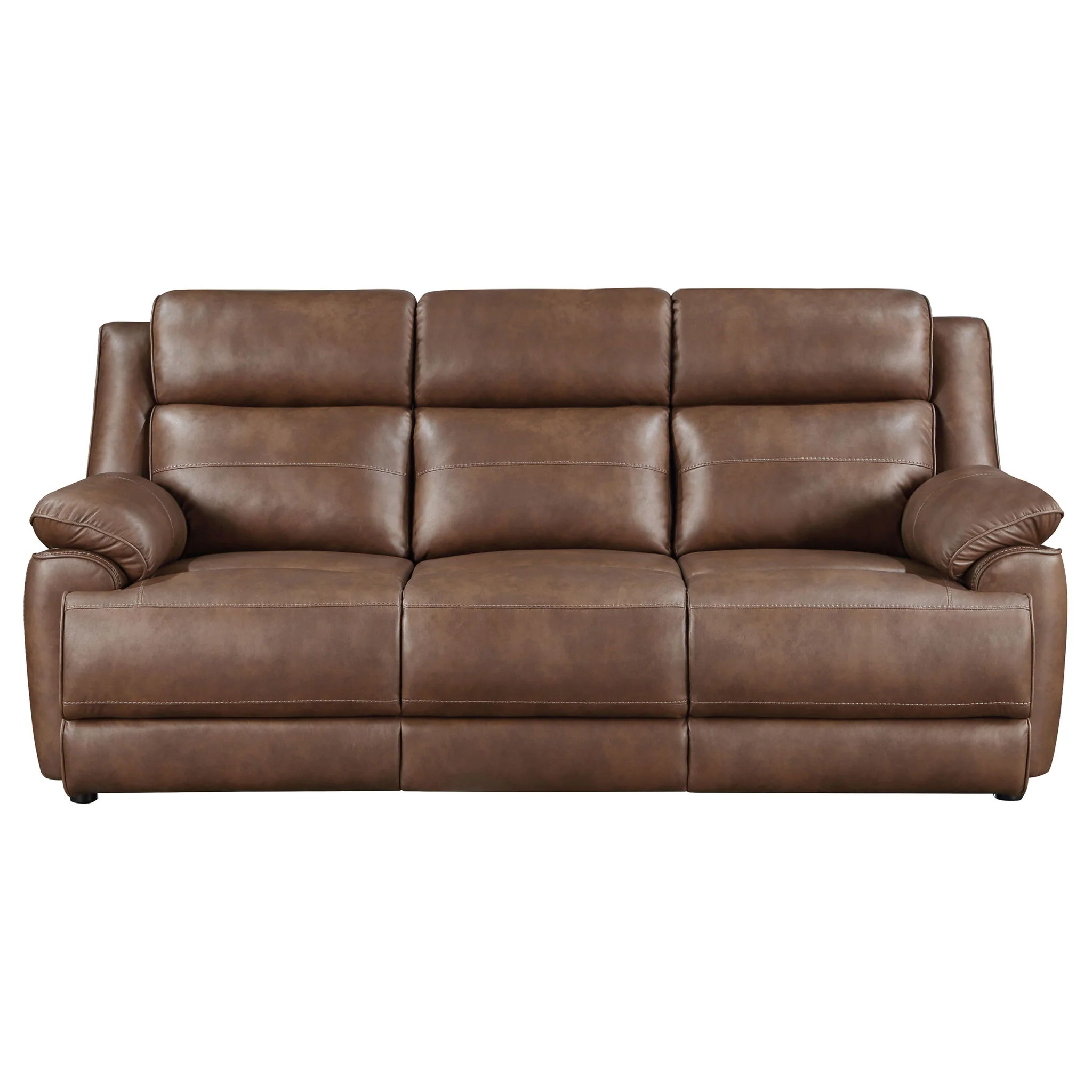 Ellington Upholstered Padded Arm Sofa Dark Brown - Image 2