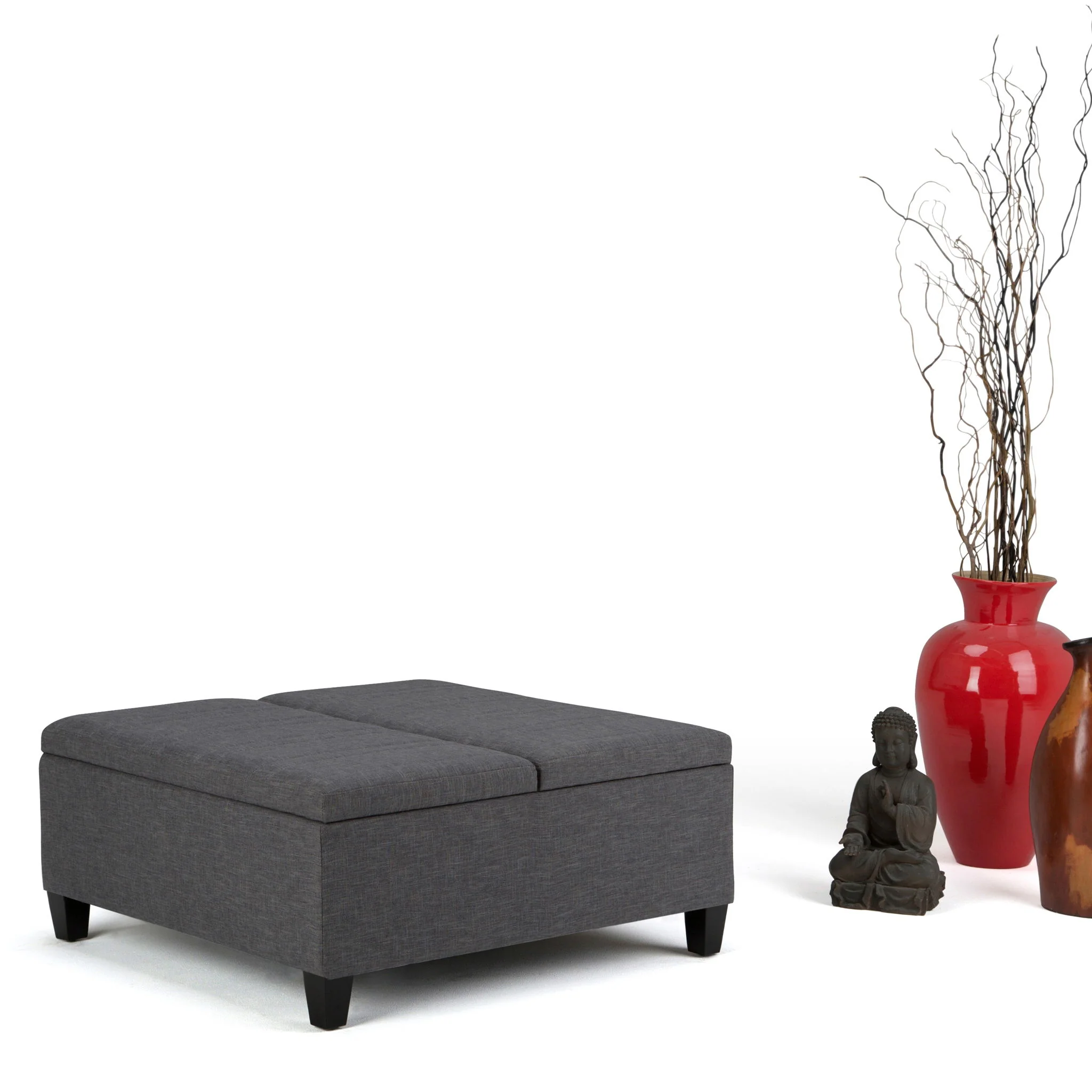 Ellis - Coffee Table Storage Ottoman Contemporary Design - Image 10