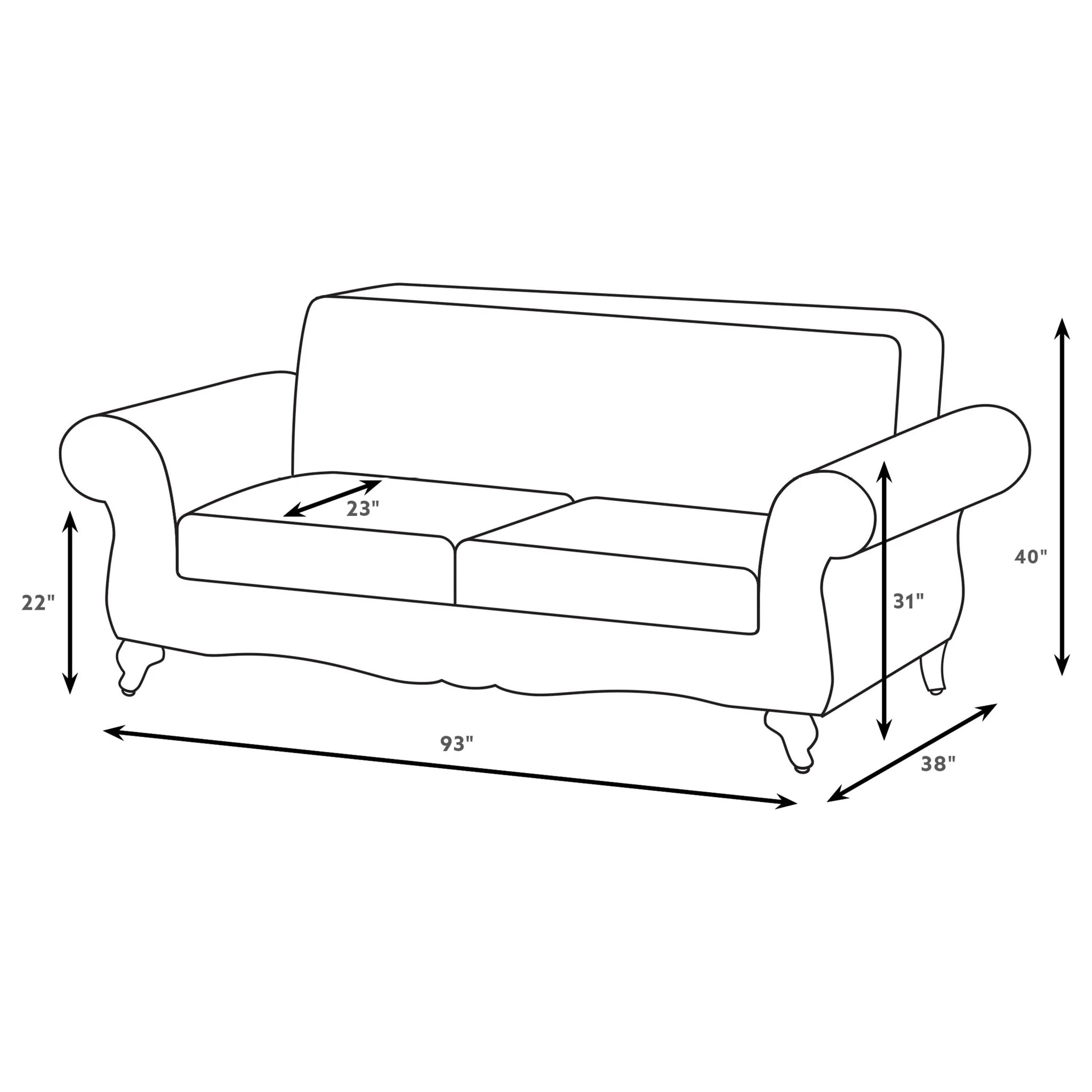 Elmbrook Upholstered Rolled Arm Sofa Brown - Image 3