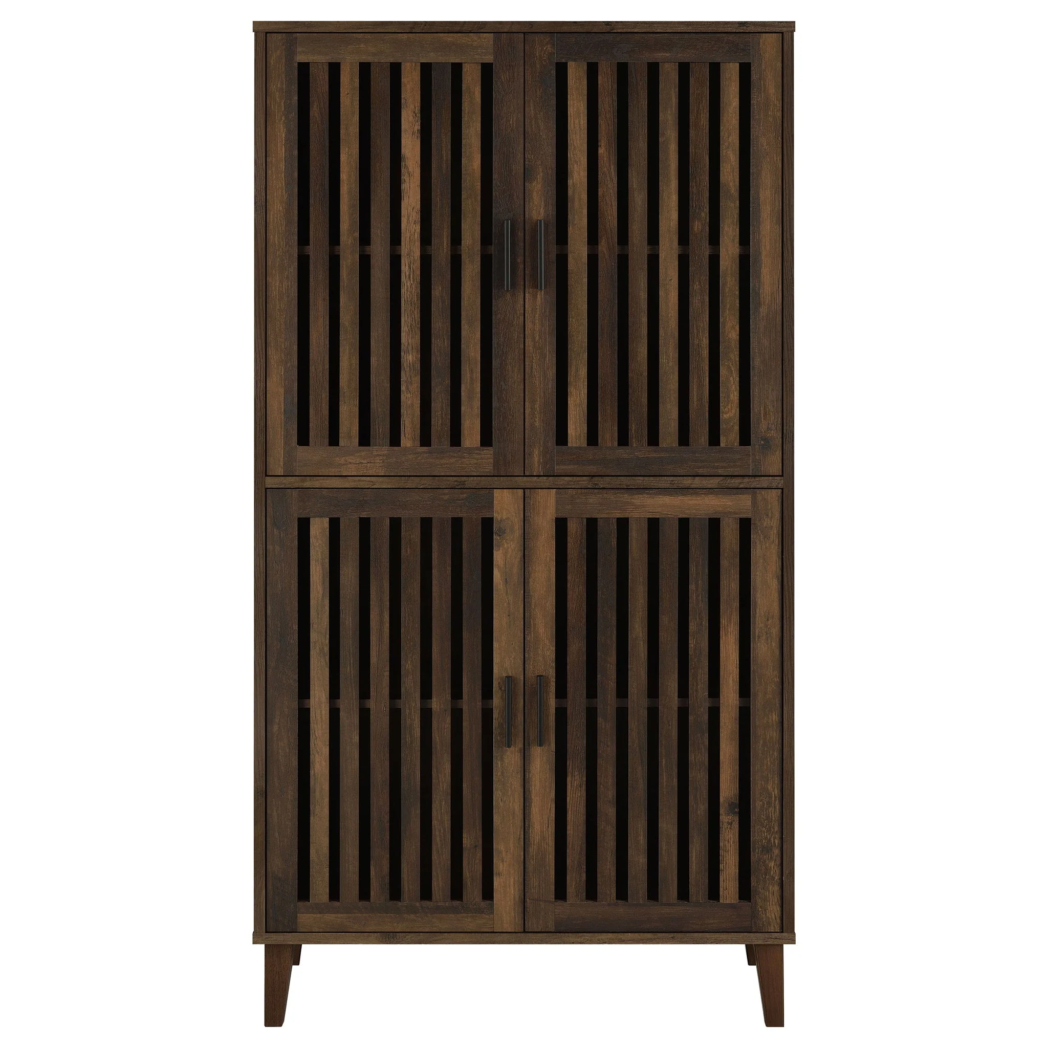 Elouise 4-door Engineered Wood Tall Accent Cabinet Dark Pine - Image 2