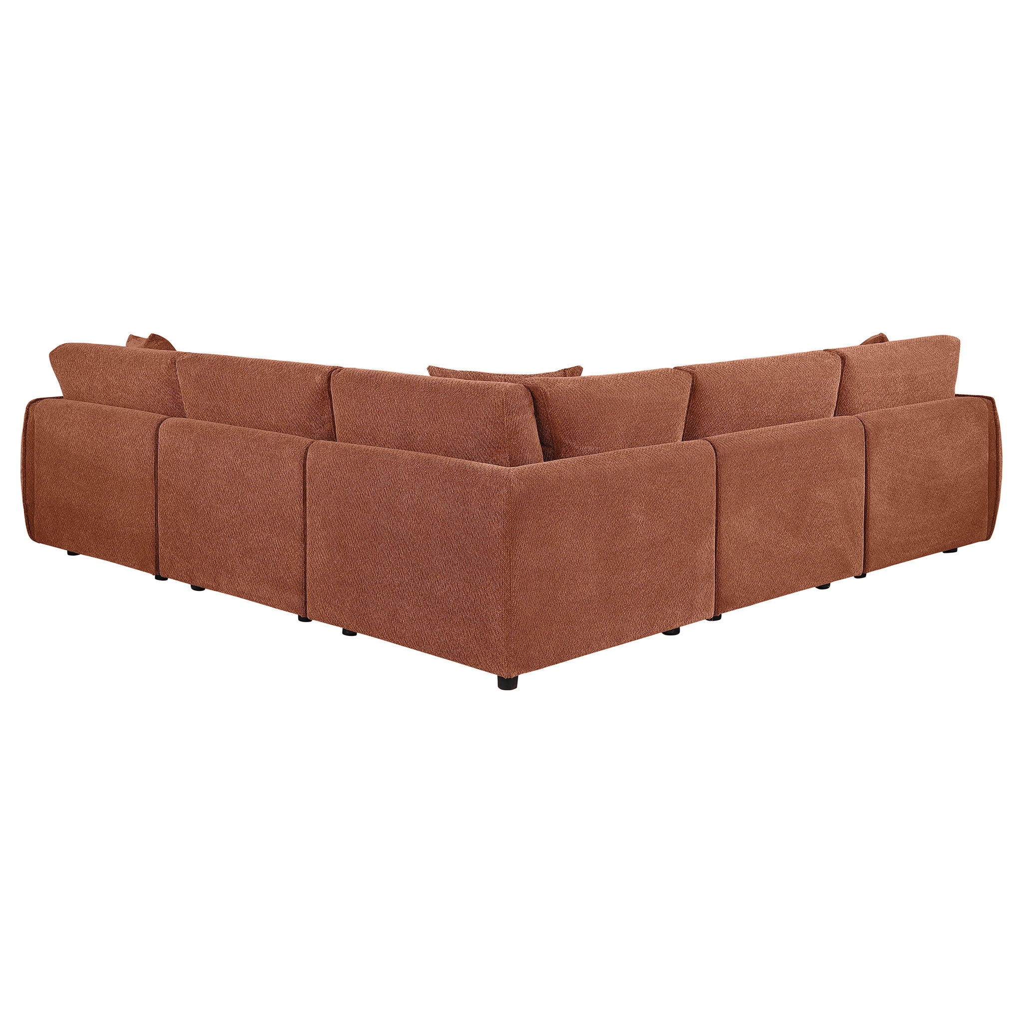 Elysia 5-piece Chenille Upholstered Modular Sectional Sofa Coral - Image 4