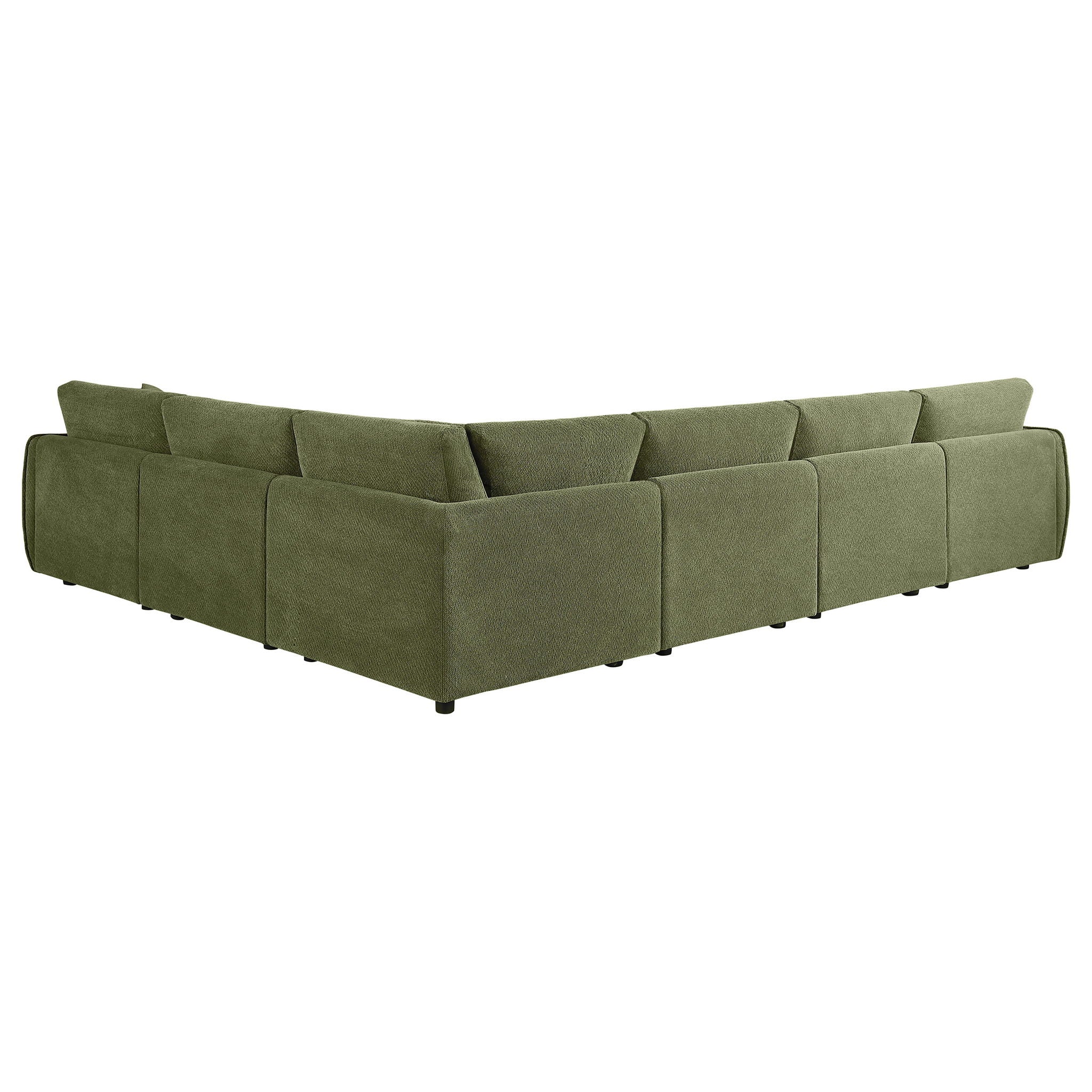 Elysia 6-piece Chenille Upholstered Modular Sectional Sofa Green - Image 3