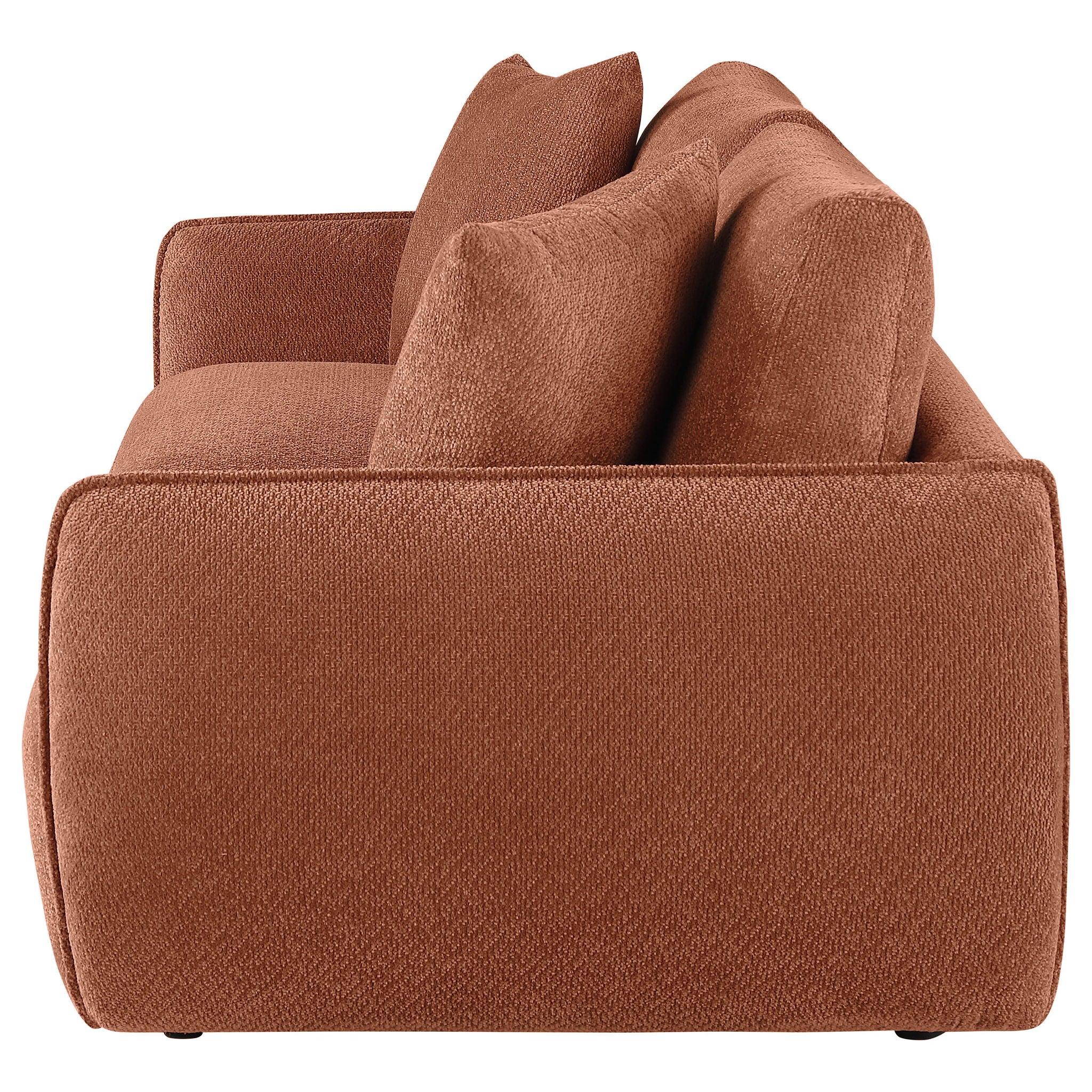 Elysia Chenille Upholstered Modular Lounge Loveseat Coral - Image 3