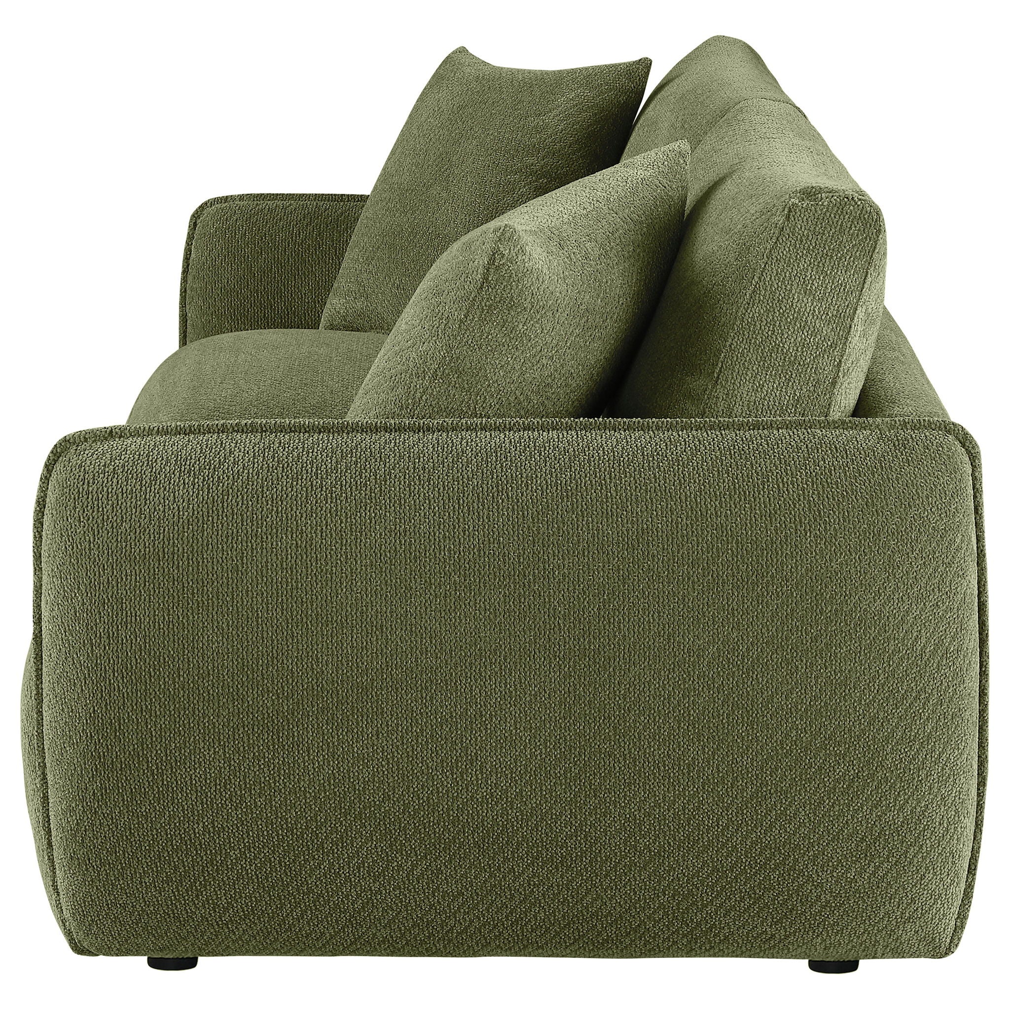 Elysia Chenille Upholstered Modular Lounge Loveseat Green - Image 3