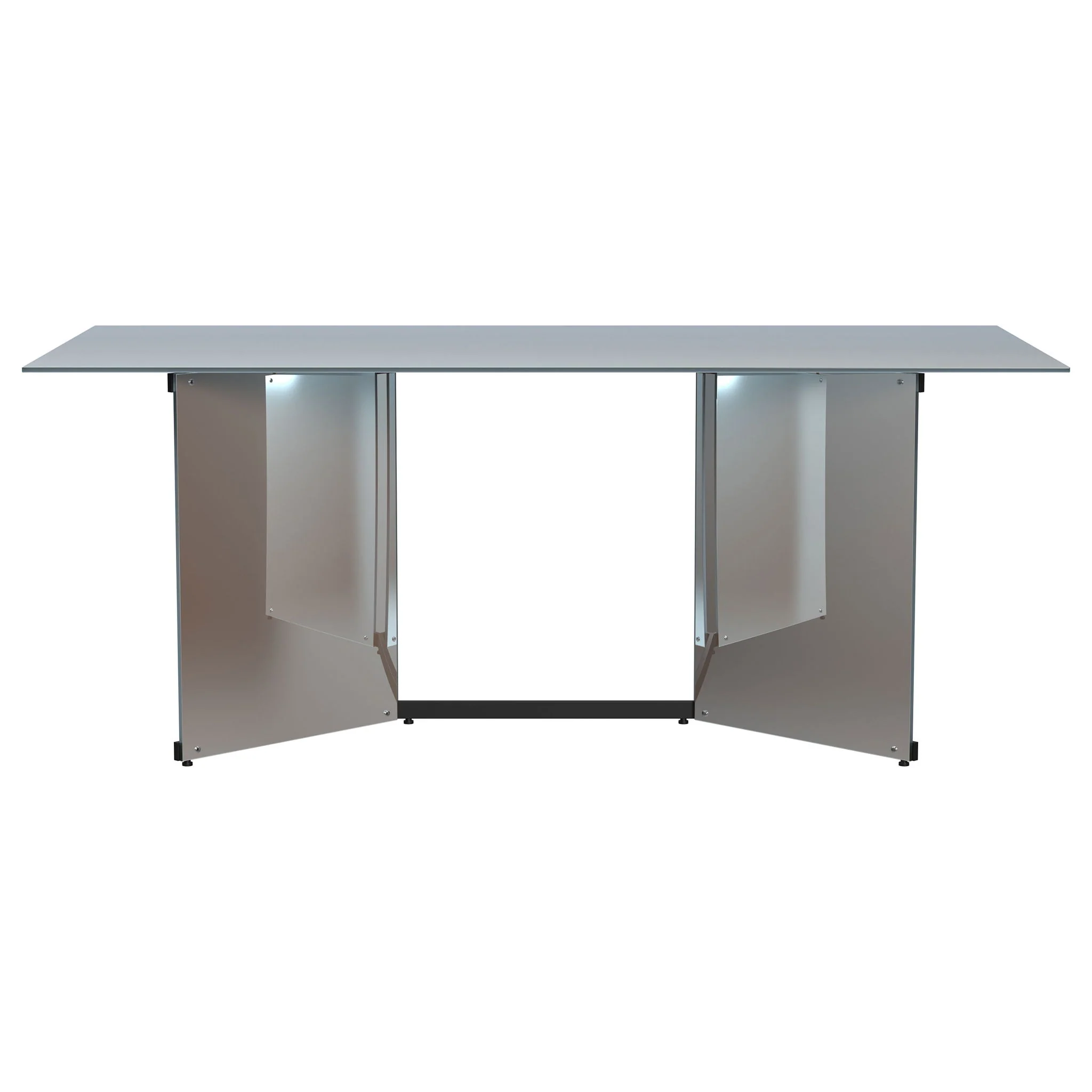 Emery 76-inch Rectangular Mirrored Dining Table Silver - Image 3