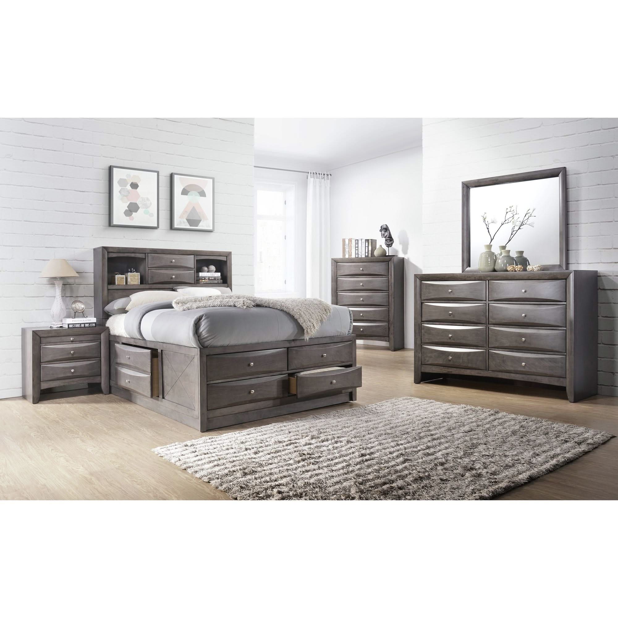 Emily - 5-Drawer Chest (Sturdy) - Gray - Image 2
