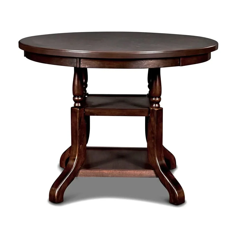 Emma Espresso Cherry 5 Piece Counter Height Dining Set - Image 4