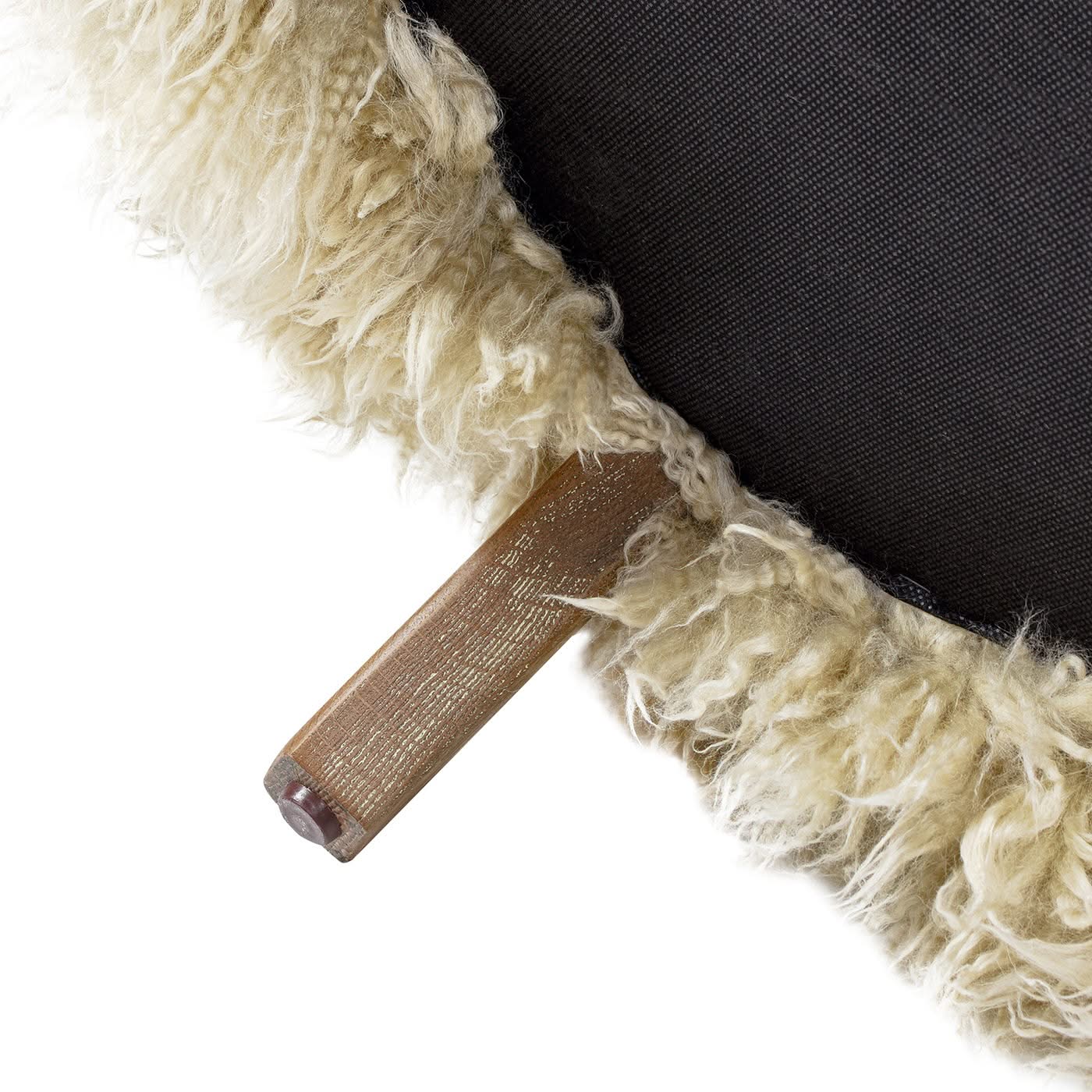 Enchante - New Zealand Sheepskin Accent Arm Chair - Taupe / Natural - Image 4
