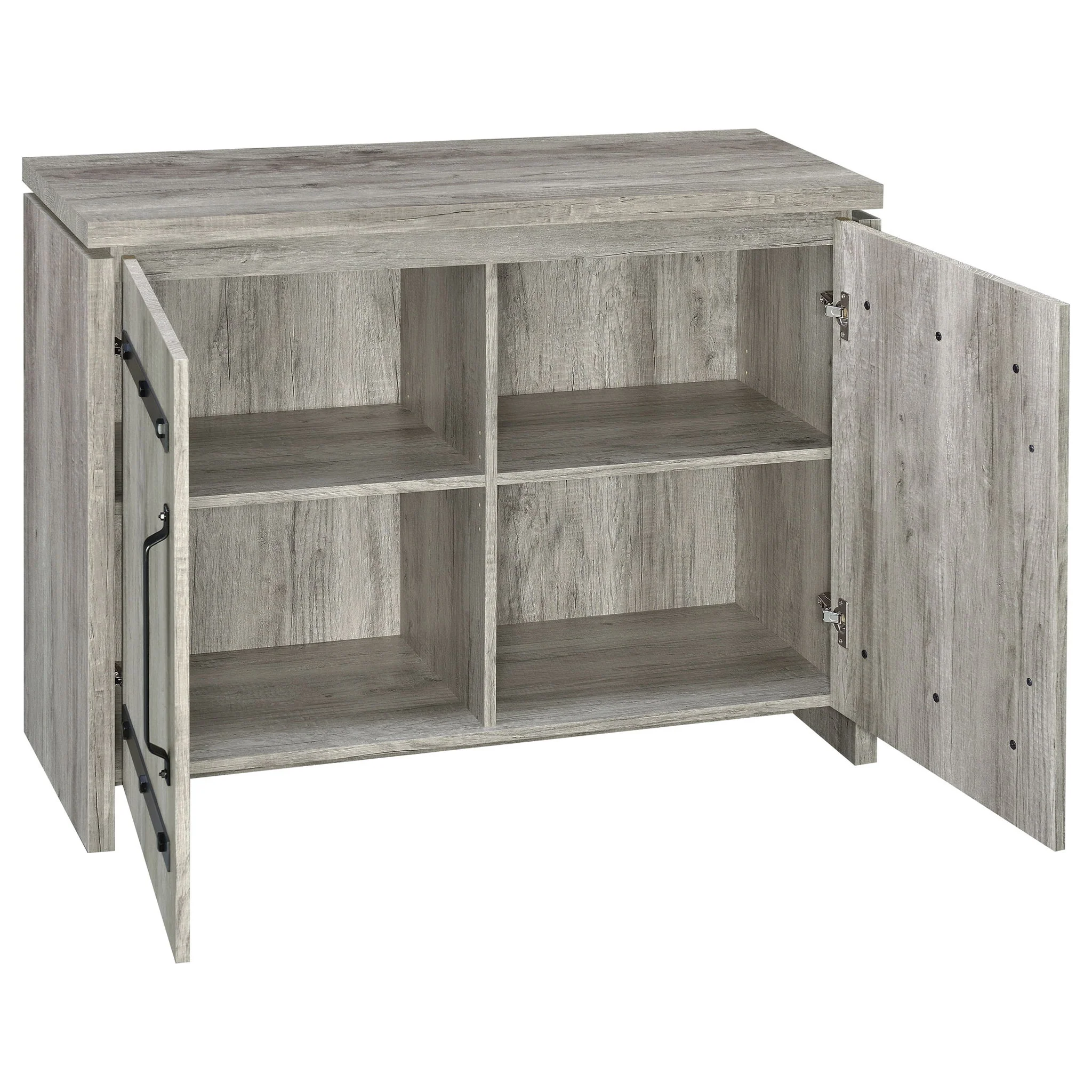 Enoch 2-door Engineered Wood Accent Cabinet Grey Driftwood - Image 4