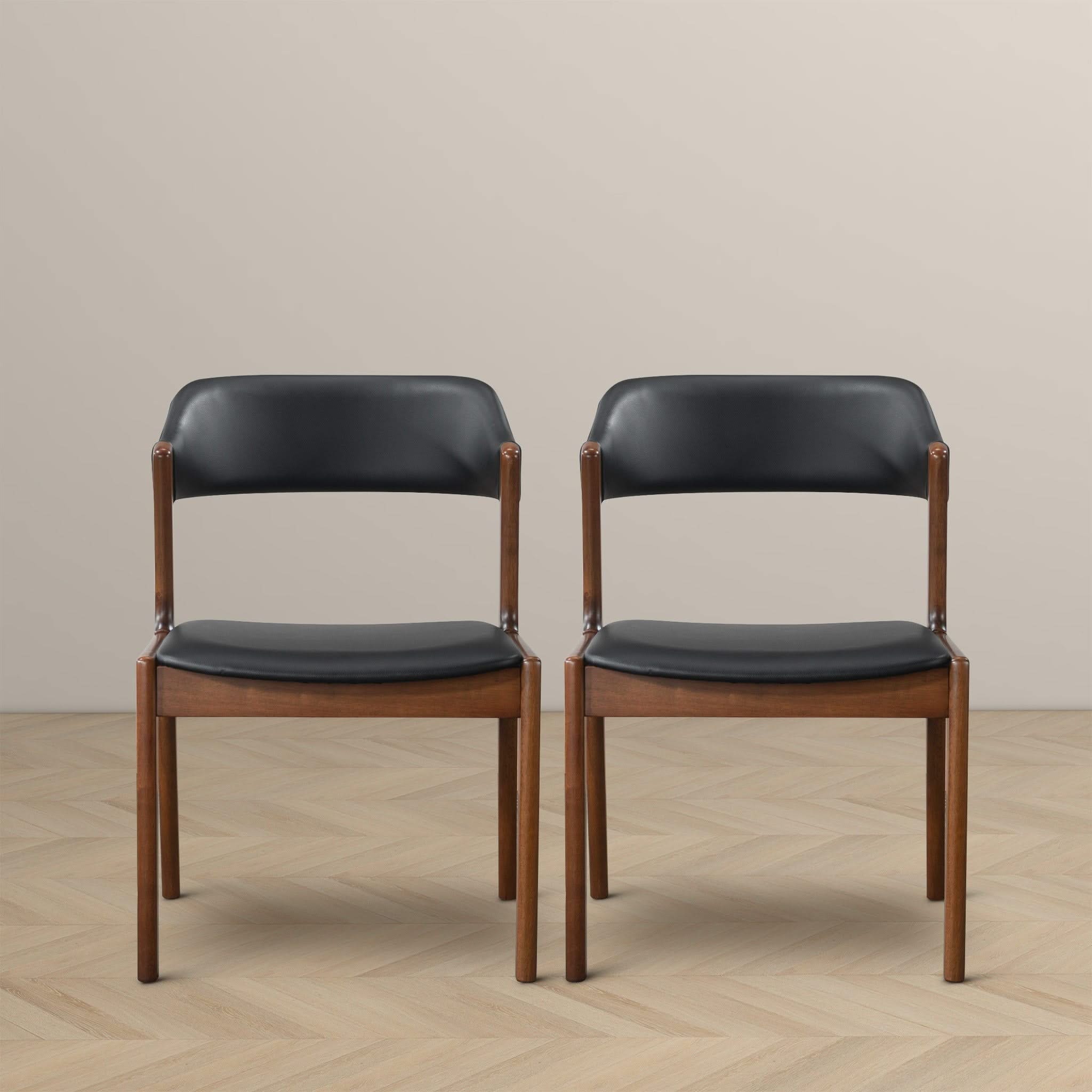 Enzo - Dining Chair (Set of 2) - Black / Brown - Image 3