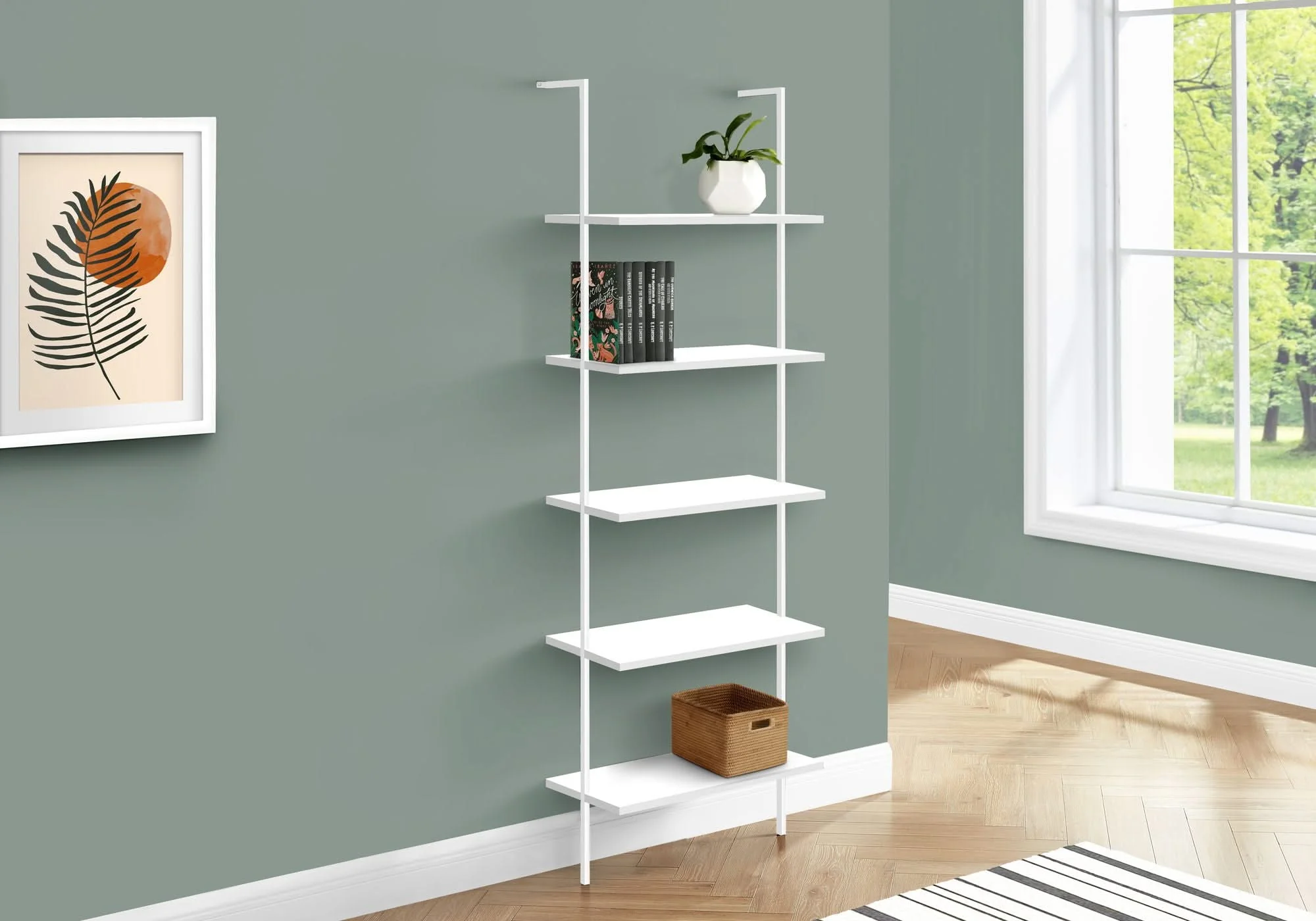 Etagere Bookcase Ladder 5 Tier For Office - Image 8