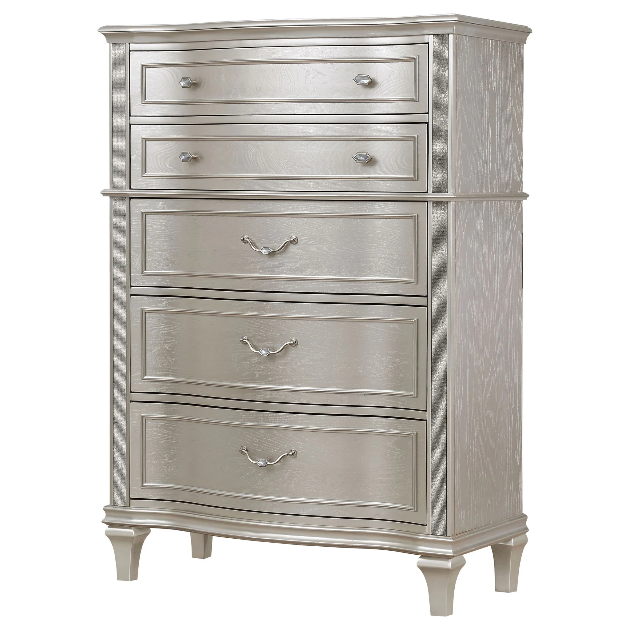 Evangeline 6-drawer Bedroom Chest Silver Oak - Image 2