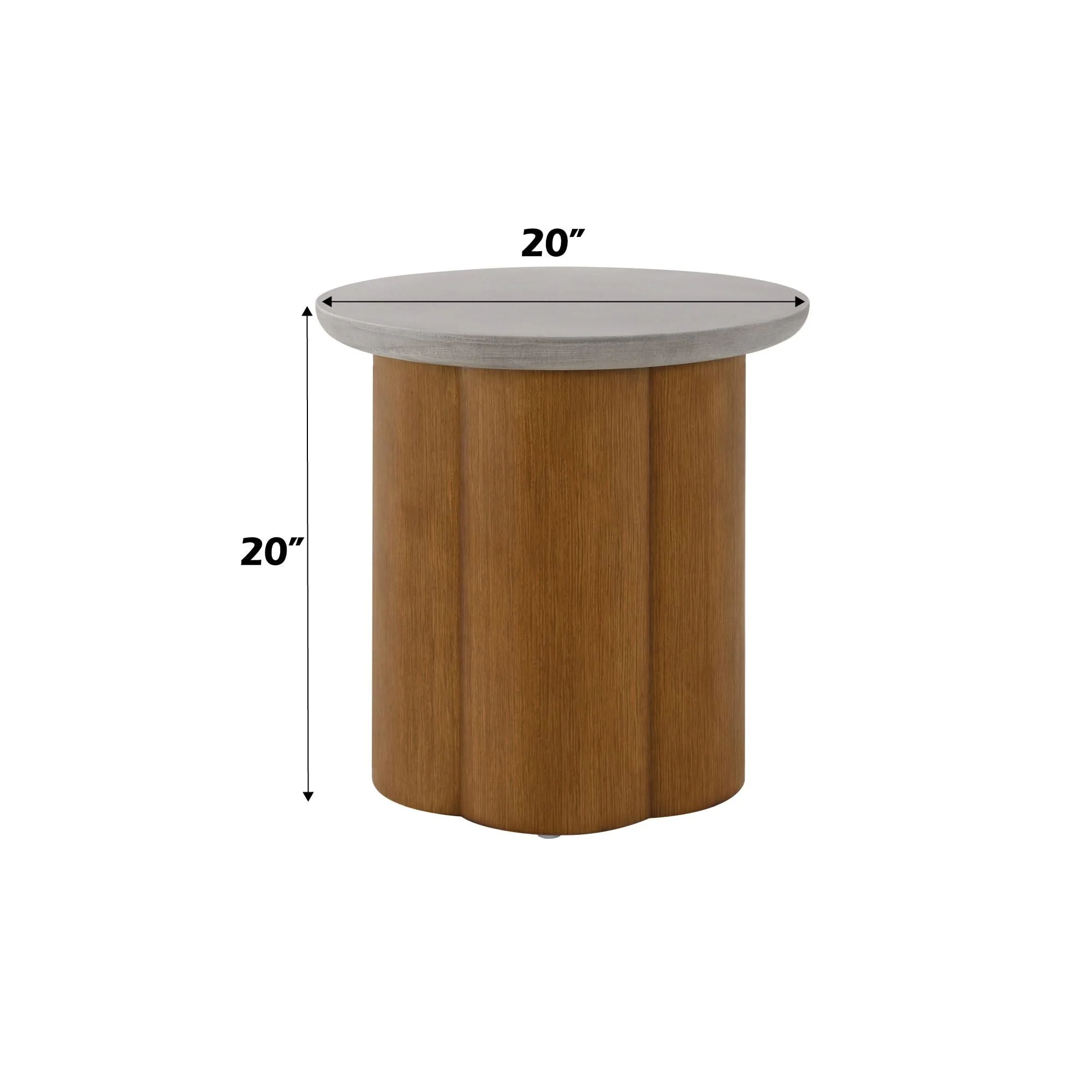 Evenlyn - Faux Concrete Top Table - Image 2