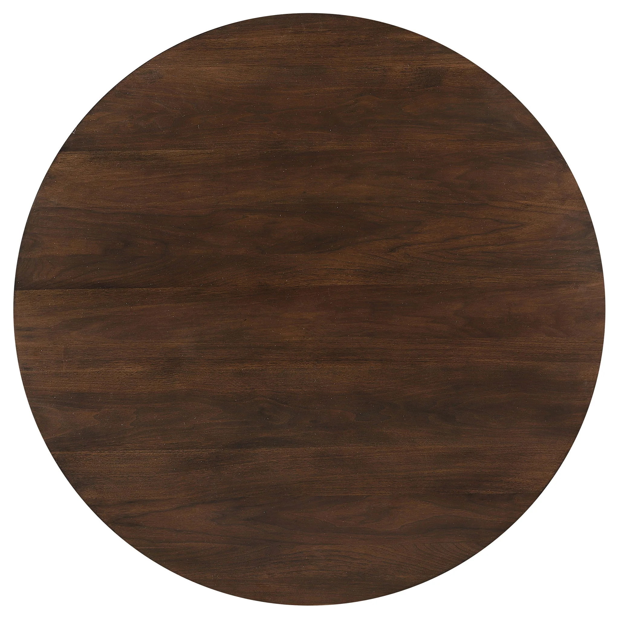 Everton Round 53-inch Wood Dining Table Dark Walnut - Image 4