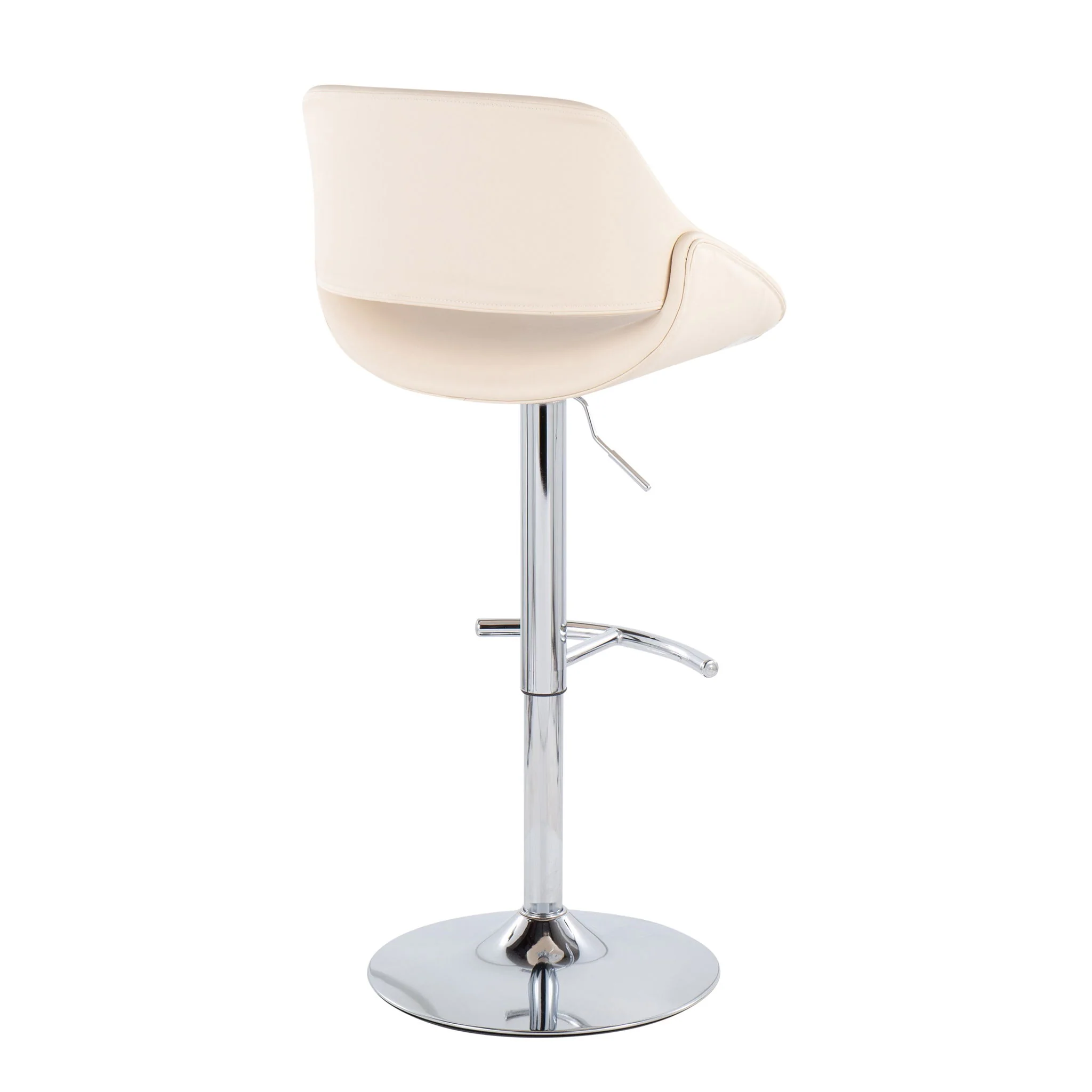 Fabrico - Contemporary Adjustable Bar Stool With Rounded T Footrest (Set of 2) - Image 5
