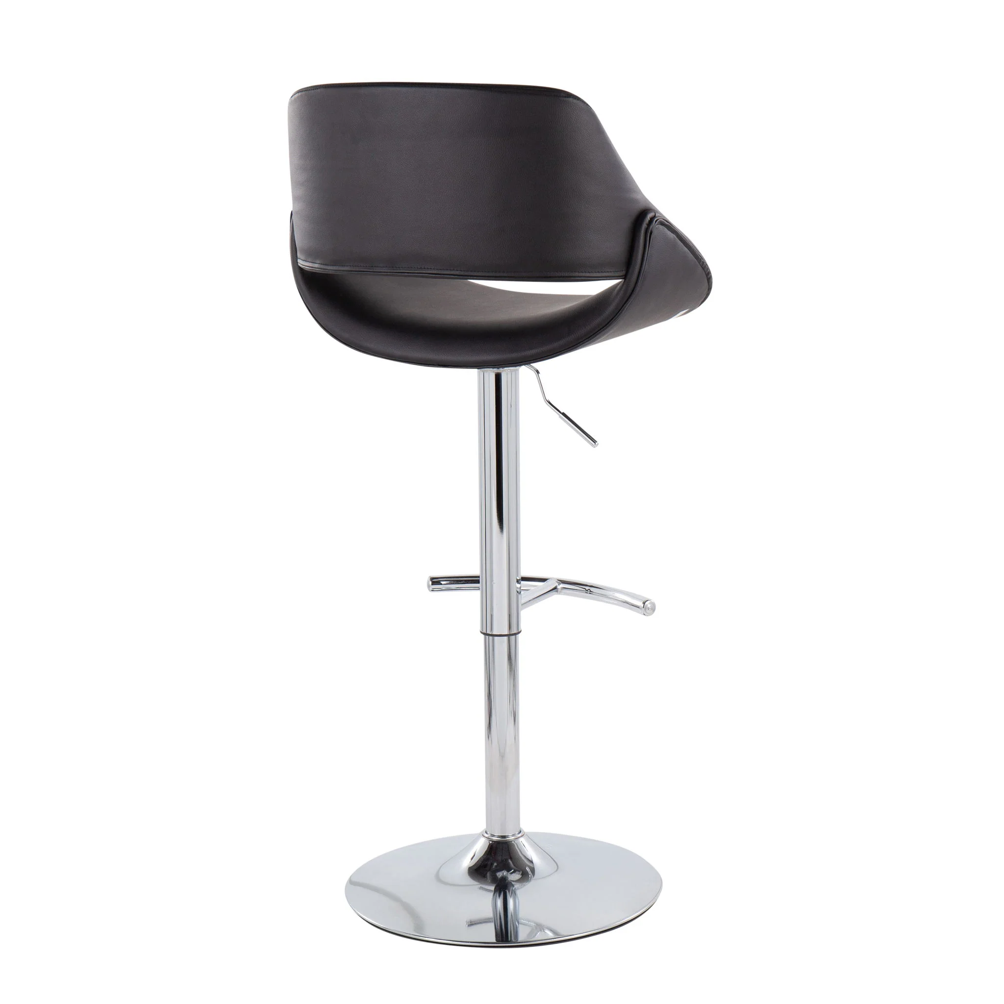 Fabrico - Contemporary Adjustable Bar Stool With Rounded T Footrest (Set of 2) - Image 7