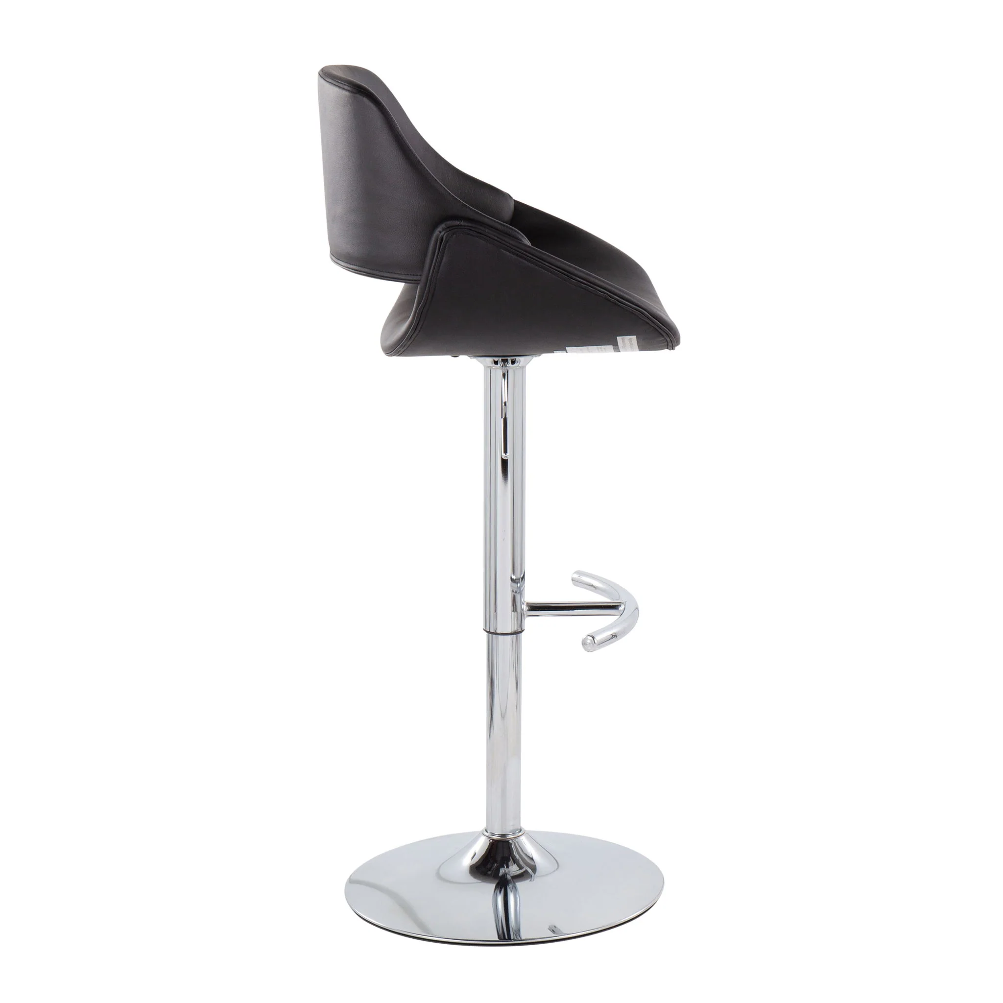 Fabrico - Contemporary Adjustable Bar Stool With Rounded T Footrest (Set of 2) - Image 9