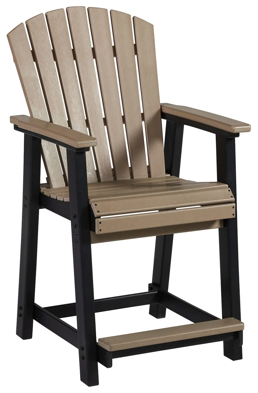 Fairen Trail - Barstool (Set of 2) - Black / Driftwood - Image 2