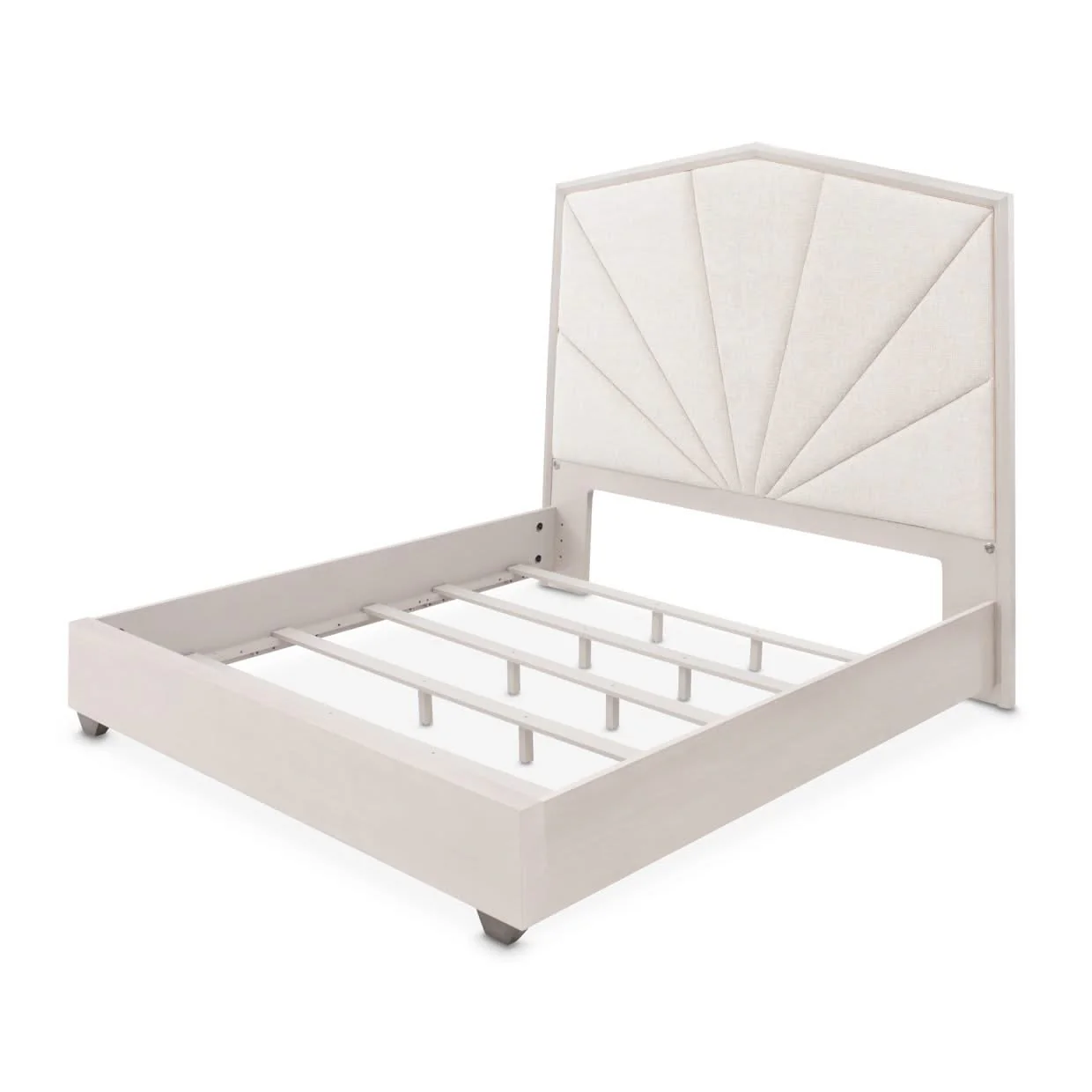 Fantosini - King Tufted Panel Bed - Silver Mist - Image 3