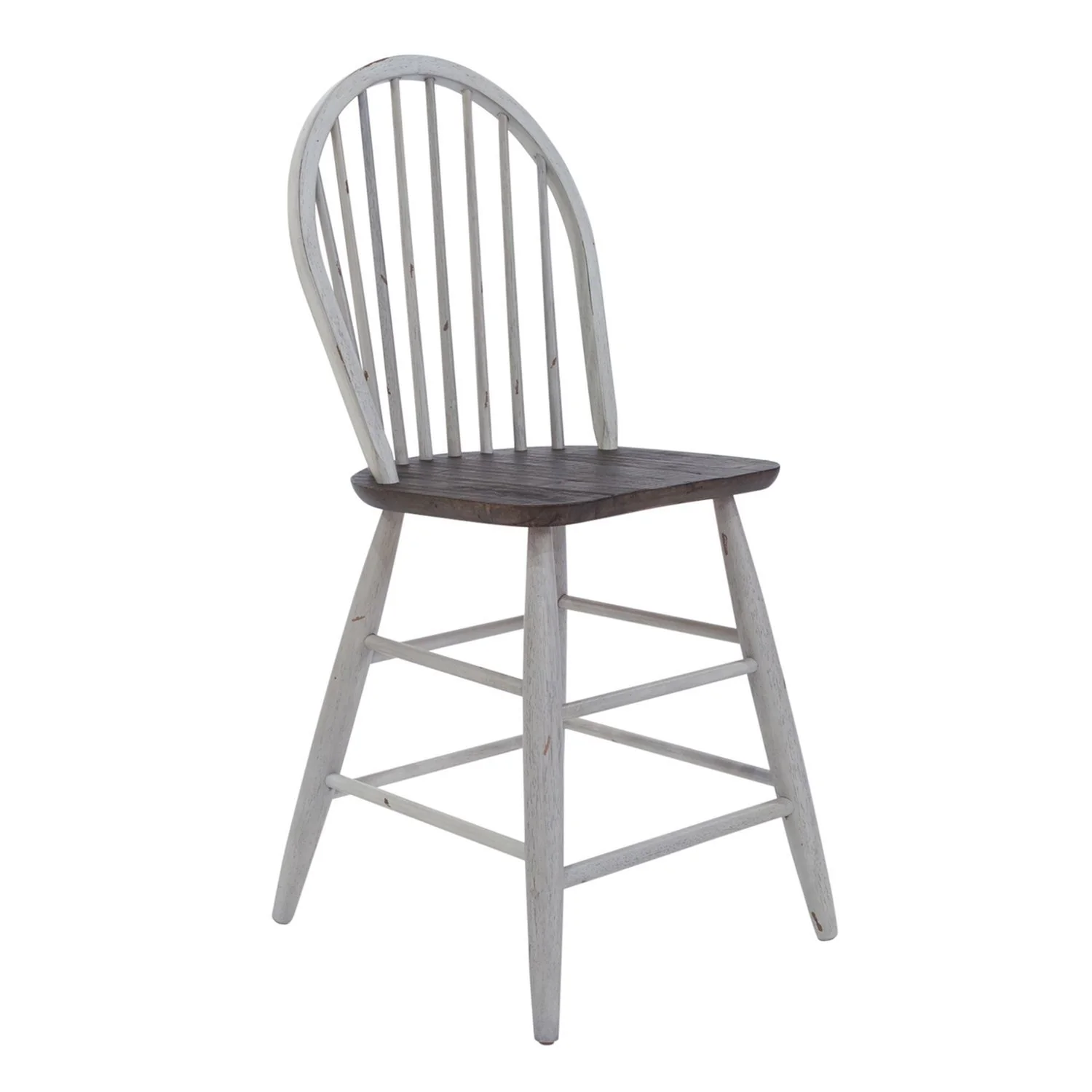 Farmhouse - 5 Piece Gathering Table Set - Two Tone White / Wood Tone - Image 3