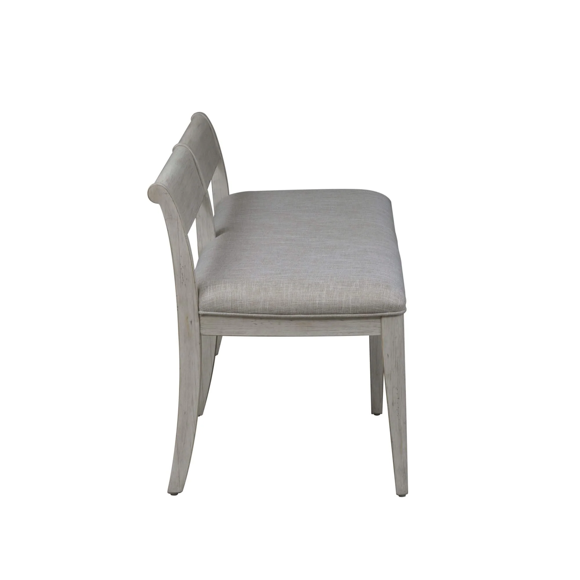 Farmhouse Reimagined - Upholstered Bench - Antique White / Chestnut Tops - Image 4