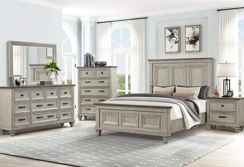 Farmington Two Tone Rustic 5 Drawer Chest - Image 3