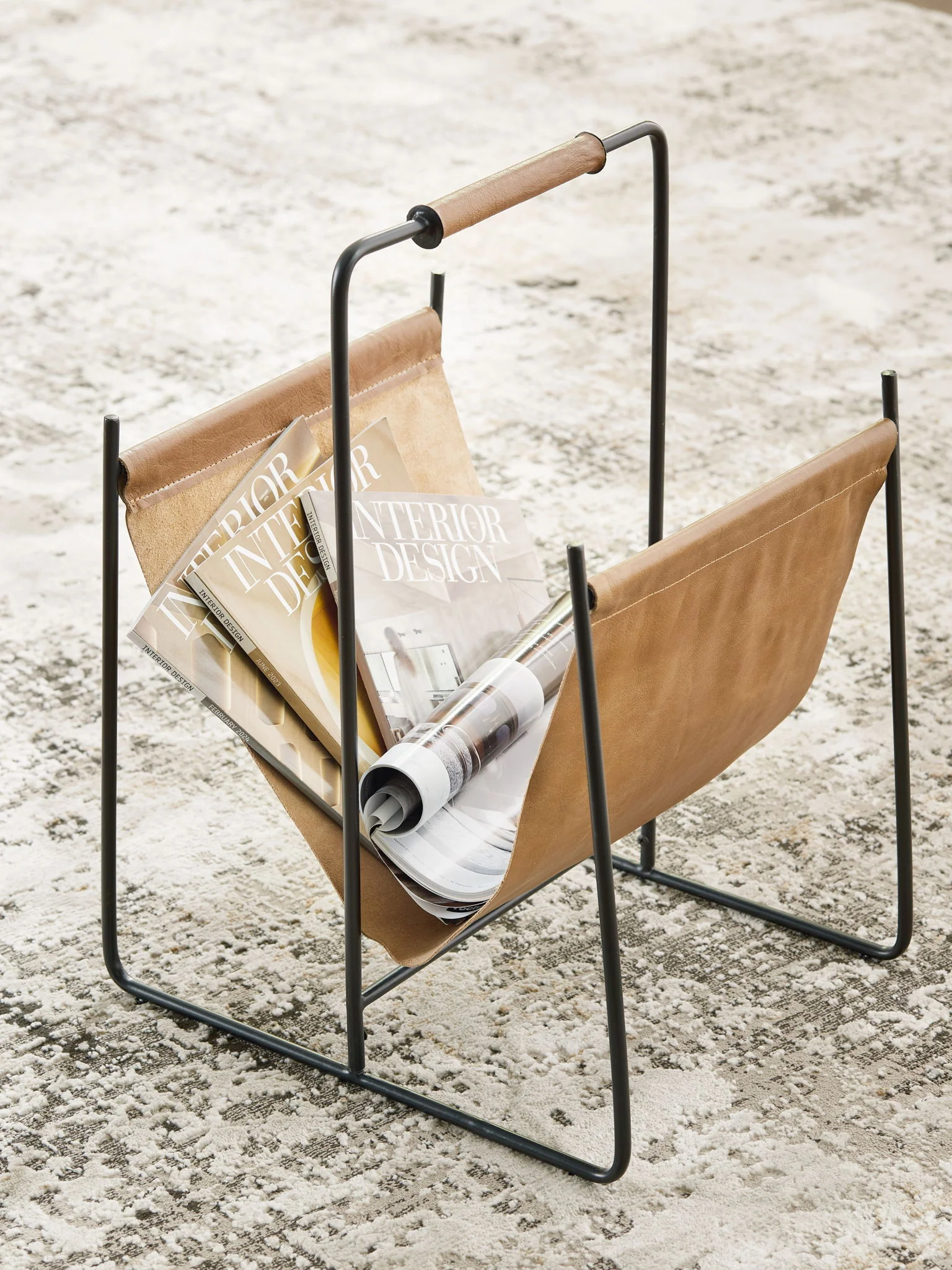 Faronworth - Magazine Rack - Brown / Black - Image 4