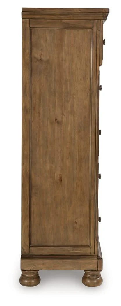Feddinger - Five Drawer Chest - Medium Brown - Image 4