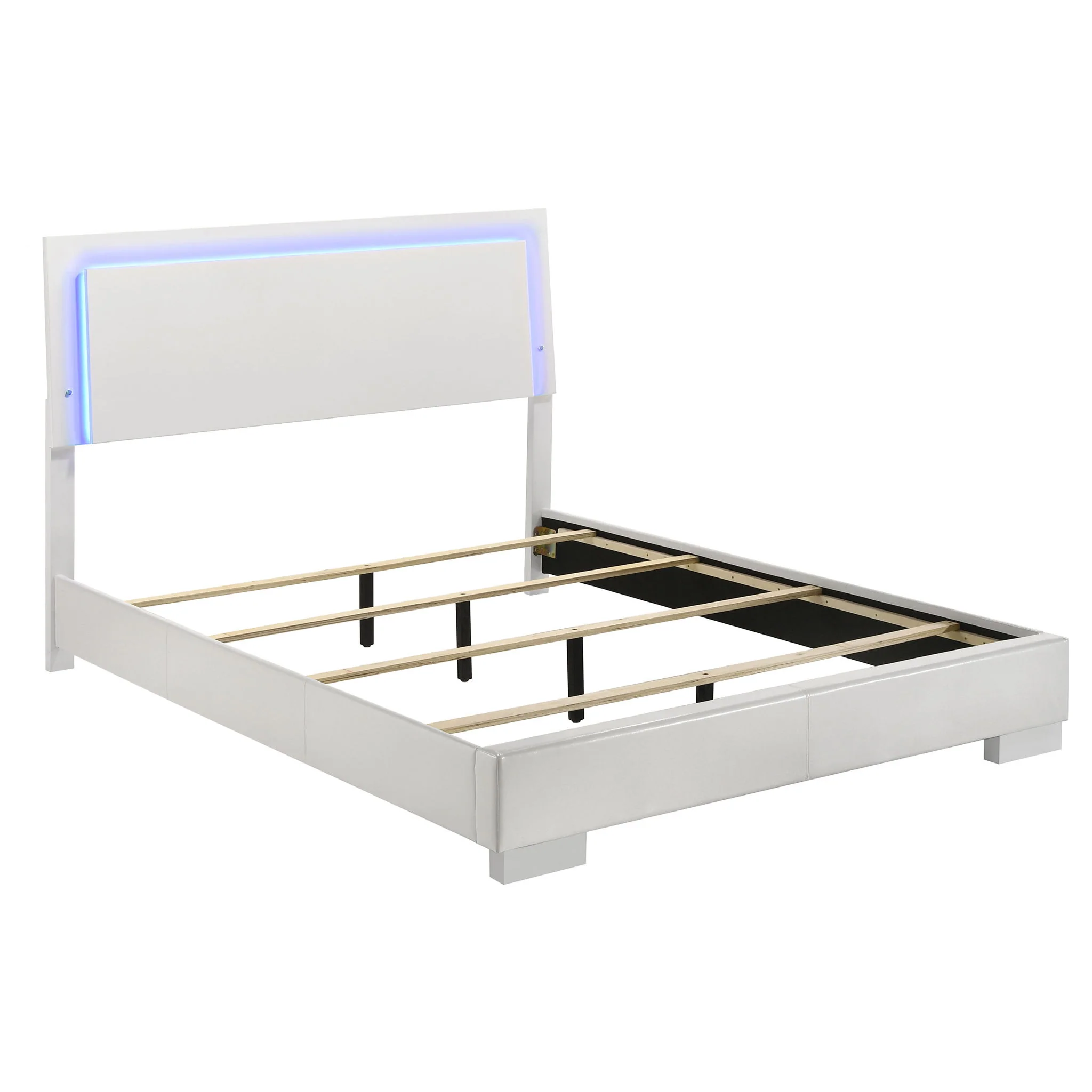 Felicity 5-piece Queen Bedroom Set White High Gloss - Image 4