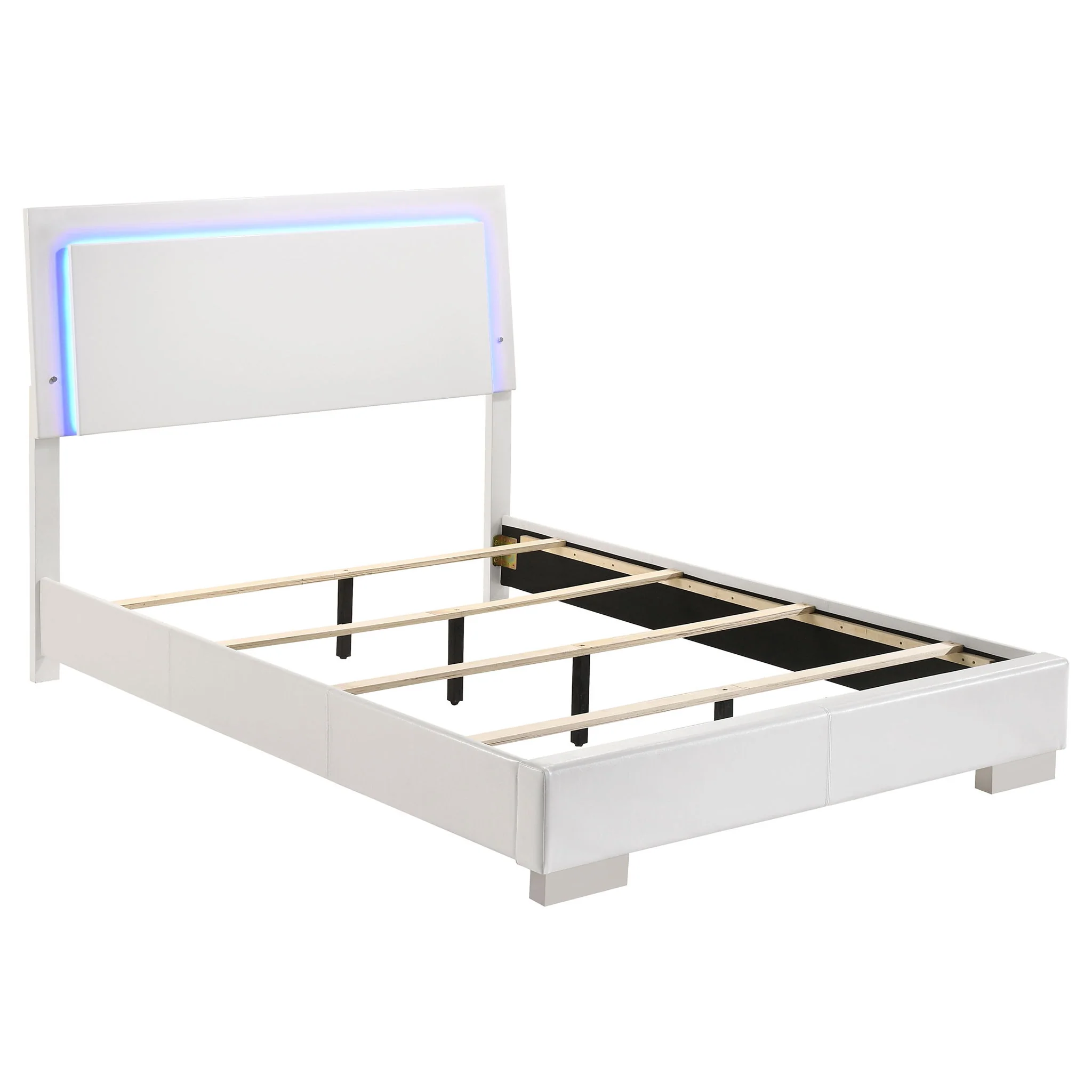 Felicity 5-piece Twin Bedroom Set White High Gloss - Image 4