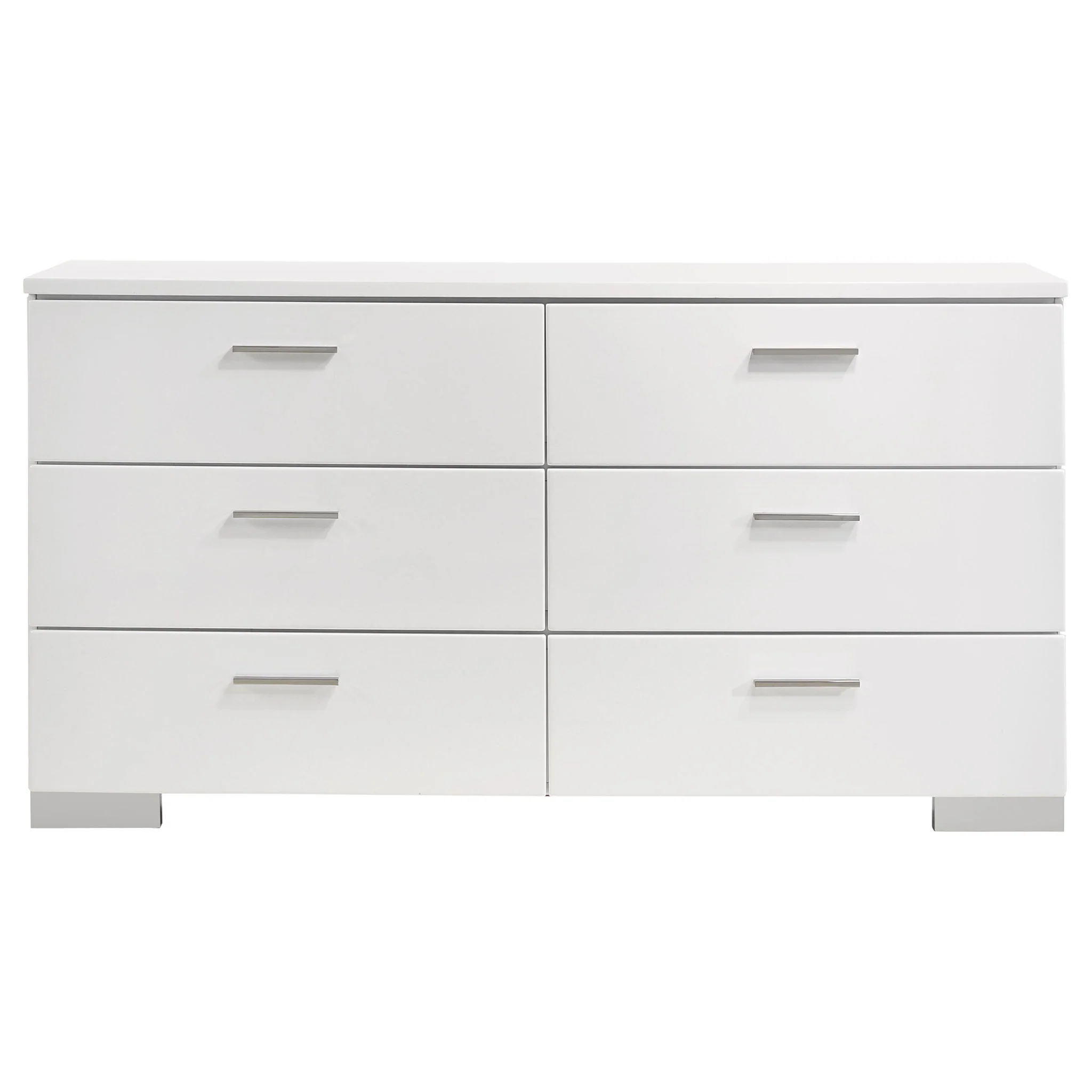 Felicity 6-drawer Dresser White High Gloss - Image 4