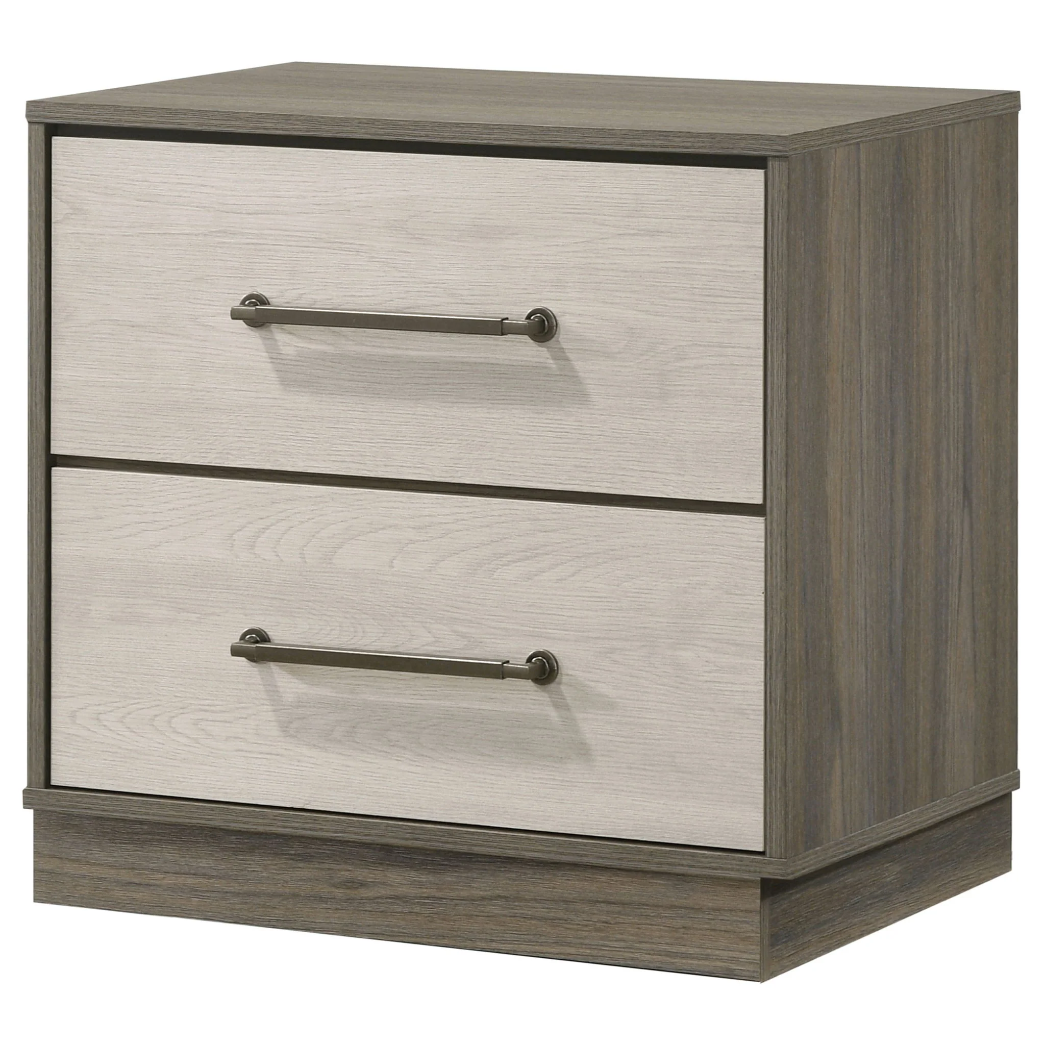 Fenwick 2-drawer Nightstand Bedside Table Grey Oak - Image 2