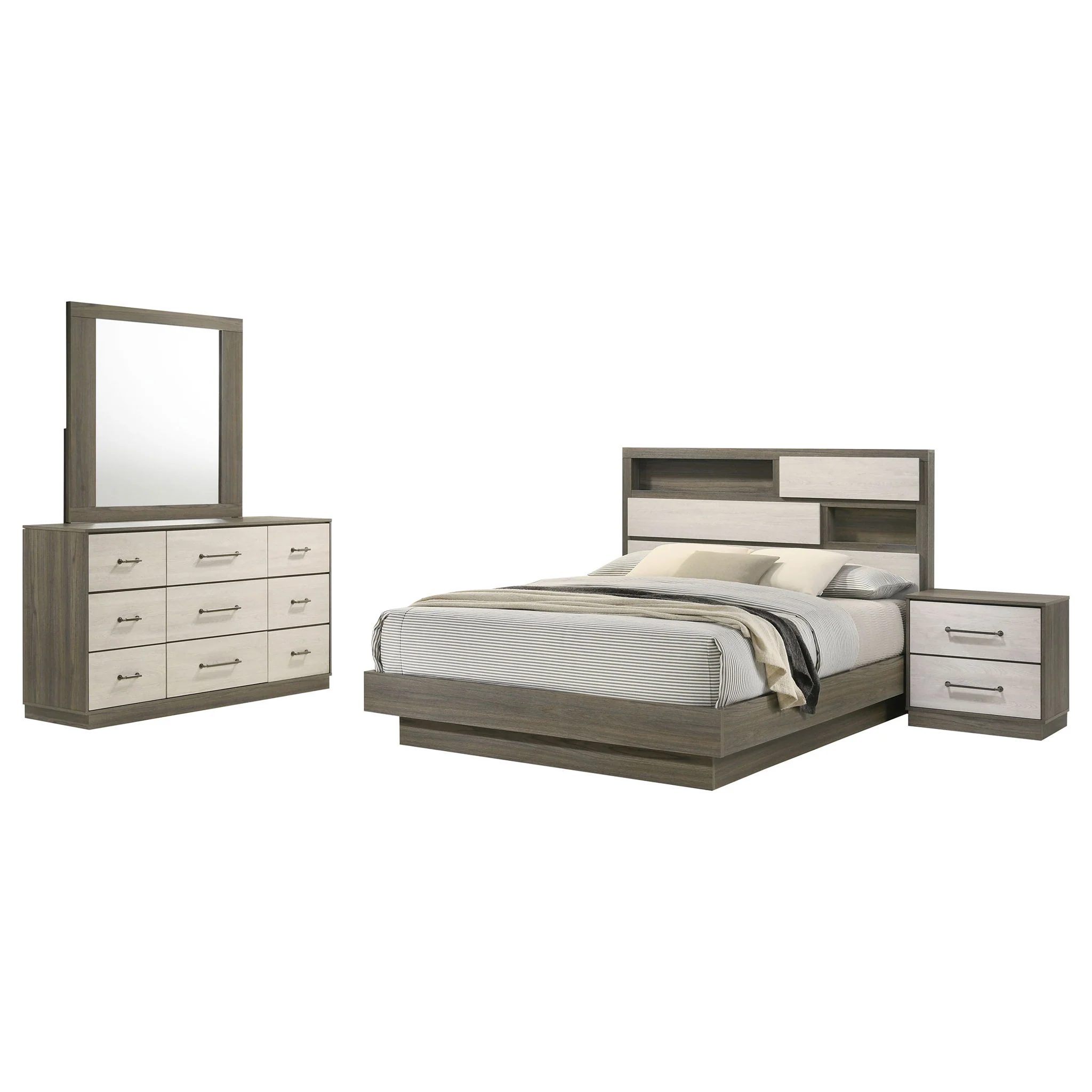 Fenwick 4-piece Queen Bedroom Set Grey Oak - Image 2