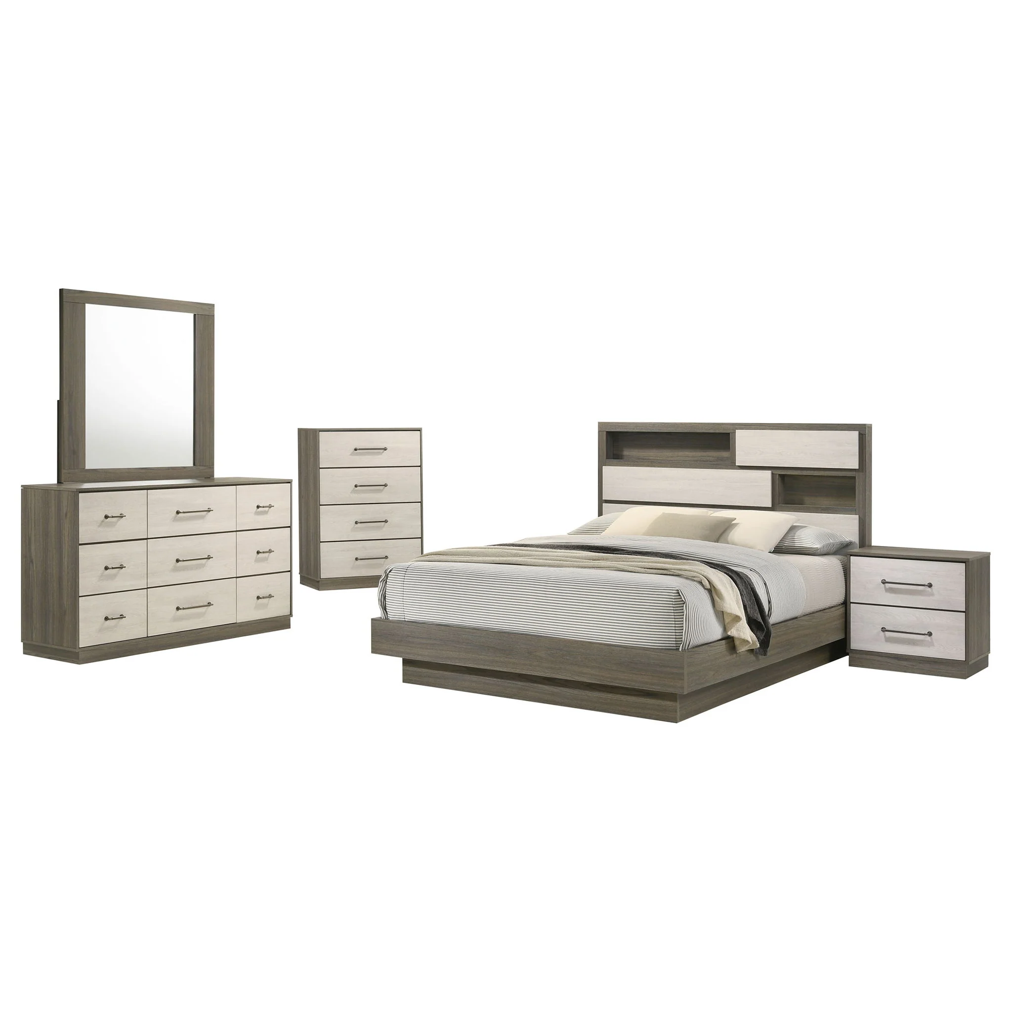 Fenwick 5-piece Queen Bedroom Set Grey Oak - Image 2