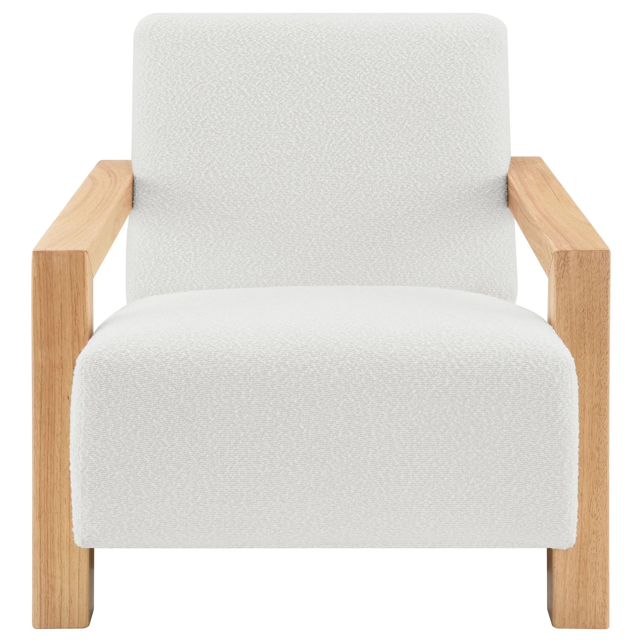 Fitzroy Boucle Upholstered Accent Arm Chair Ivory - Image 3