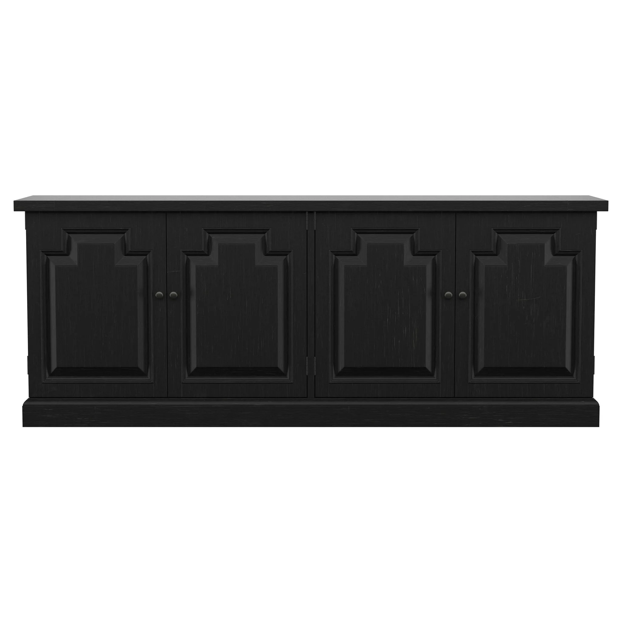 Florence 4-door Dining Sideboard Buffet Distressed Black - Image 2