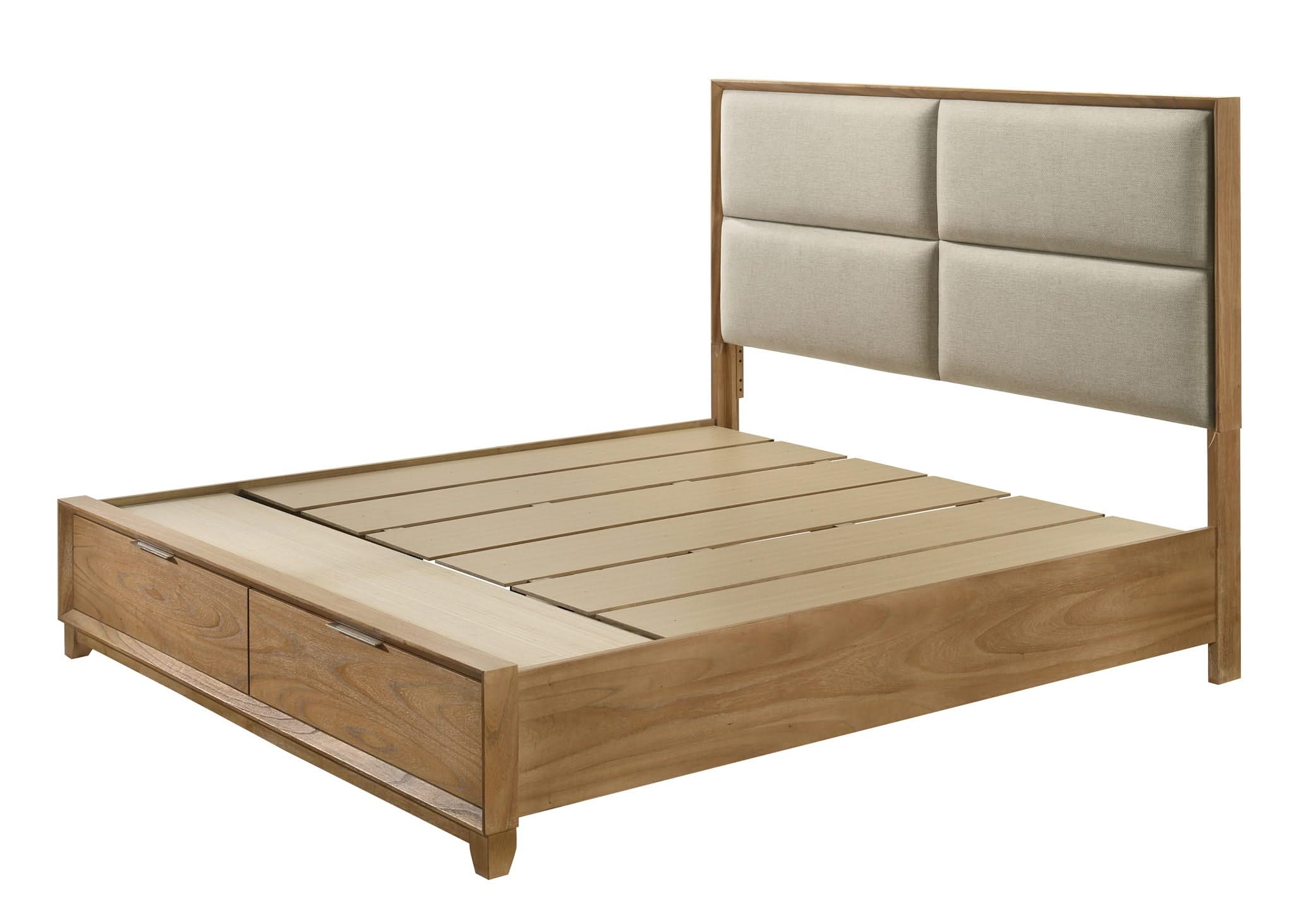 Florian - King Platform Storage Bed - Natural - Image 2