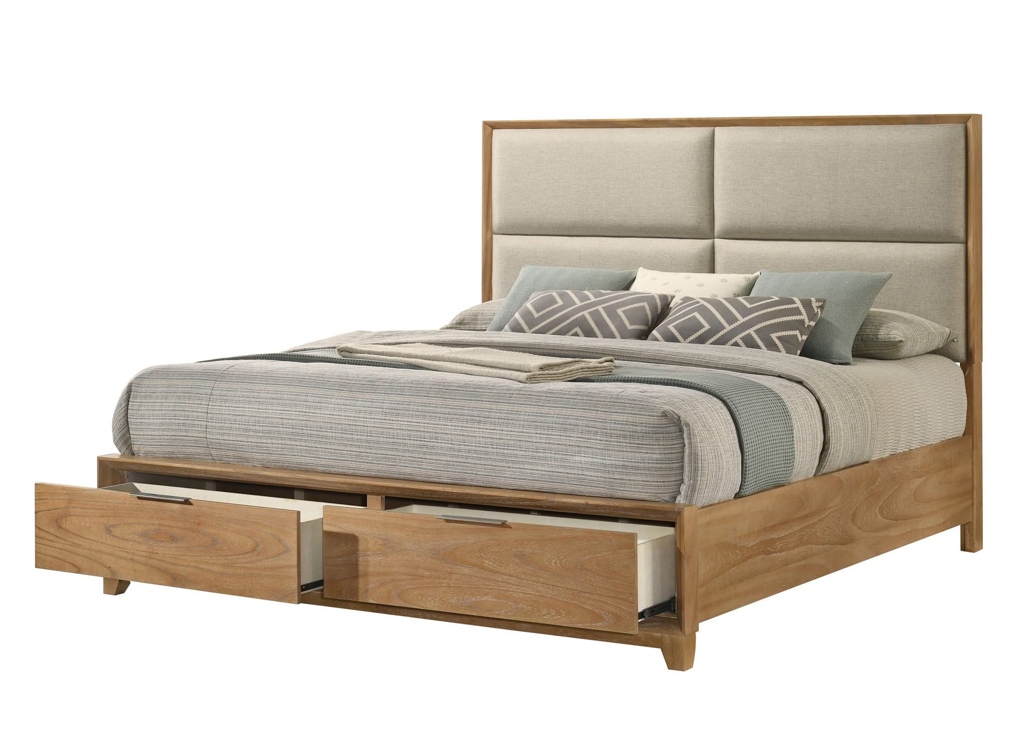 Florian - King Platform Storage Bed - Natural - Image 4