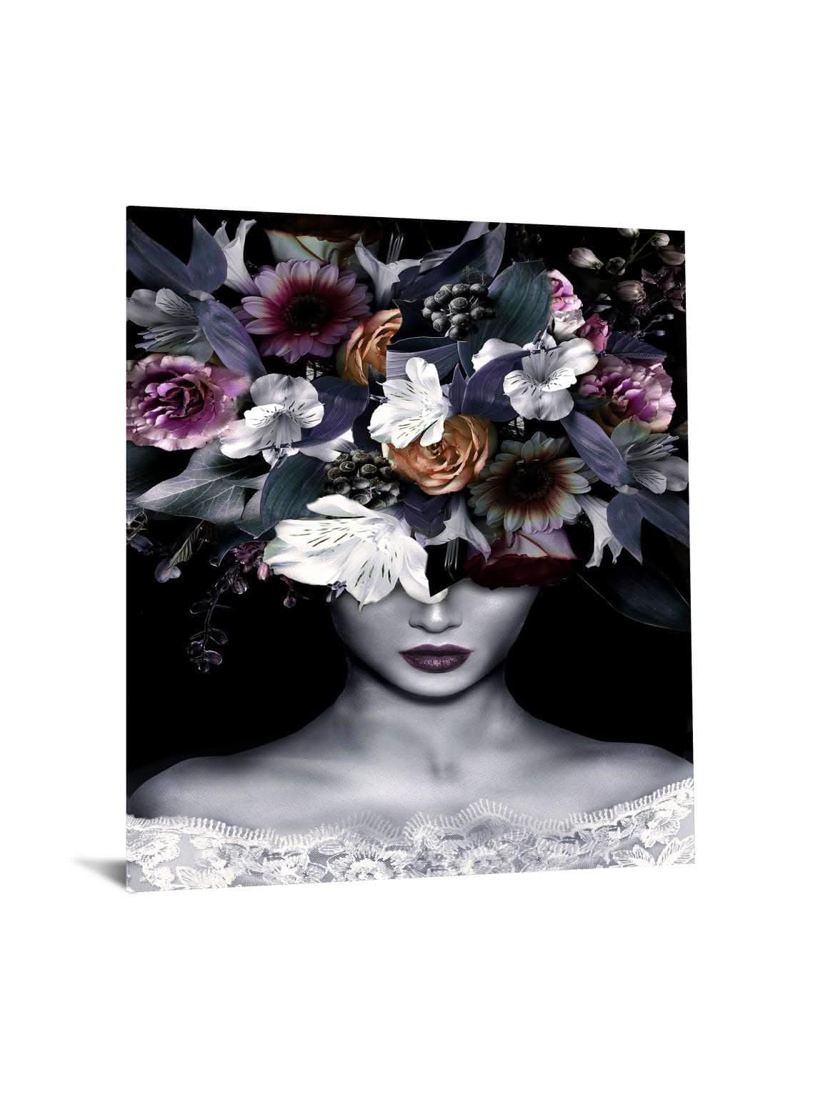 FLOWER HEAD GLASS WALL ART - Image 2