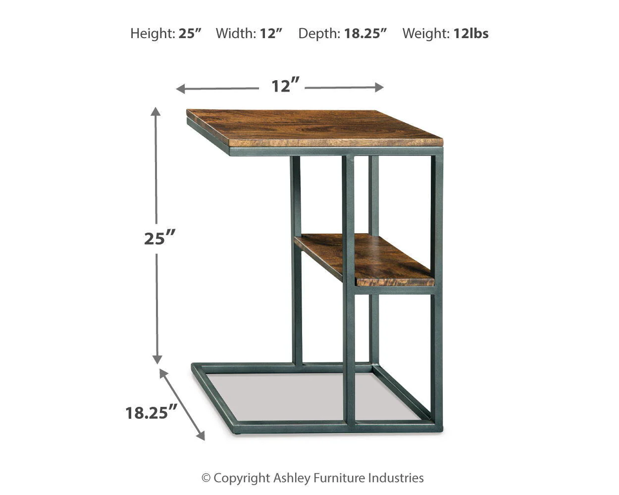 Forestmin - Accent Table - Natural / Black - Image 2