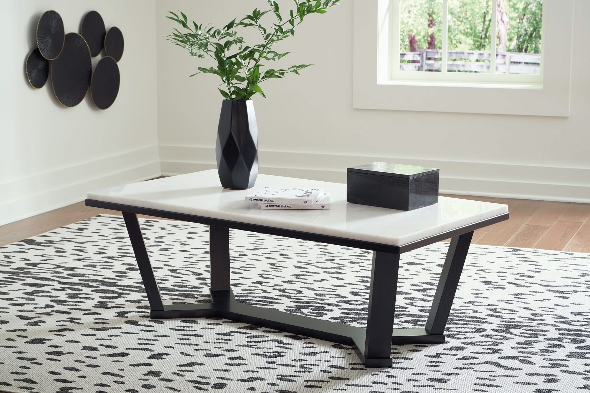 Fostead - Rectangular Cocktail Table - White / Espresso - Image 4