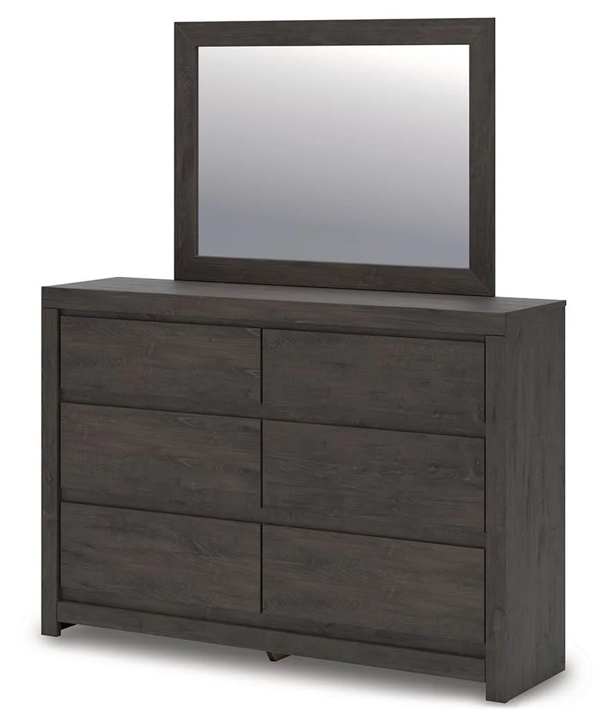 Fraluna - Dresser And Mirror - Charcoal - Image 4