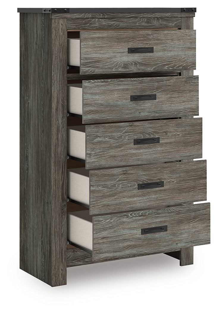 Frandern - Five Drawer Chest - Gray - Image 3