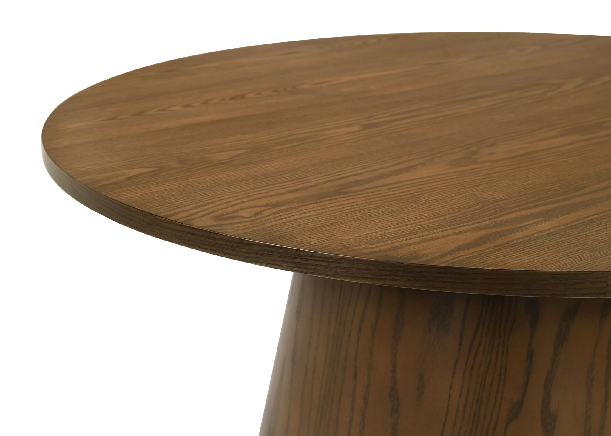 Franklin 36-inch Round Pedestal Coffee Table Dark Brown - Image 2