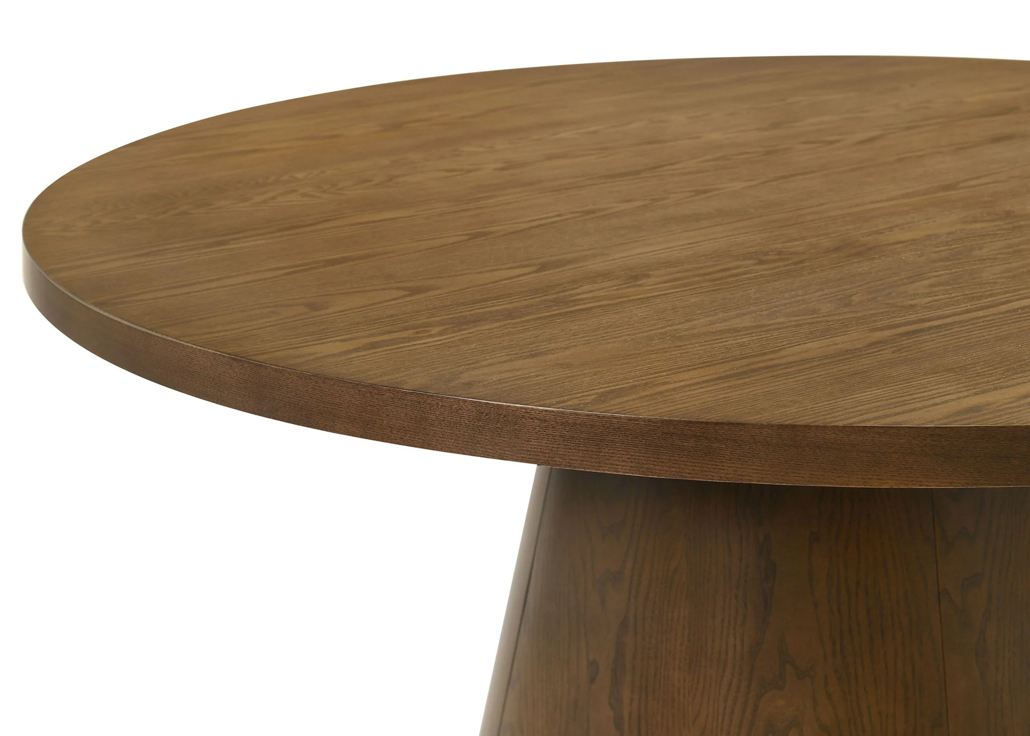 Franklin 54-inch Round Wood Pedestal Base Dining Table Dark Brown - Image 3