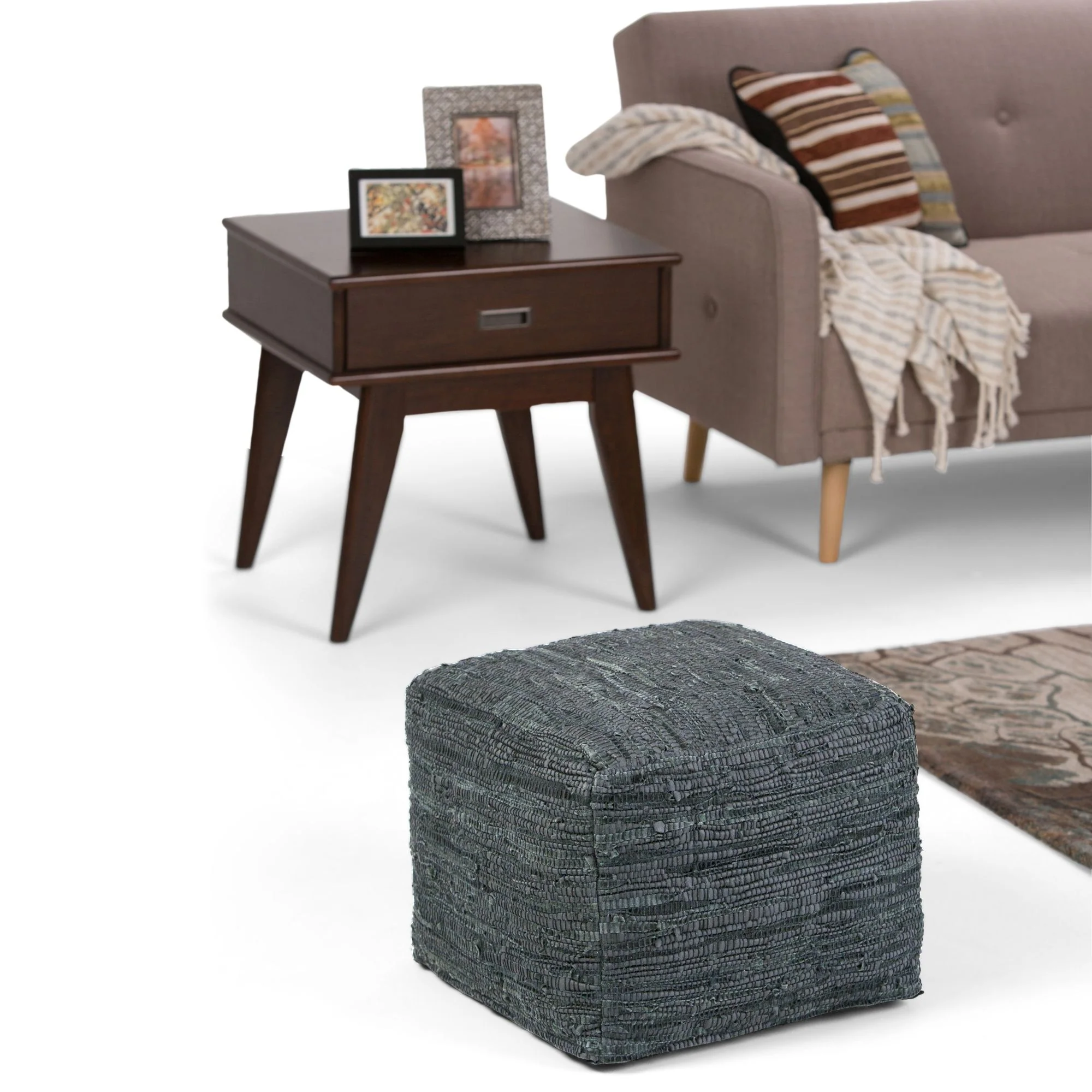 Fredrik - Handcrafted Square Pouf - Image 6