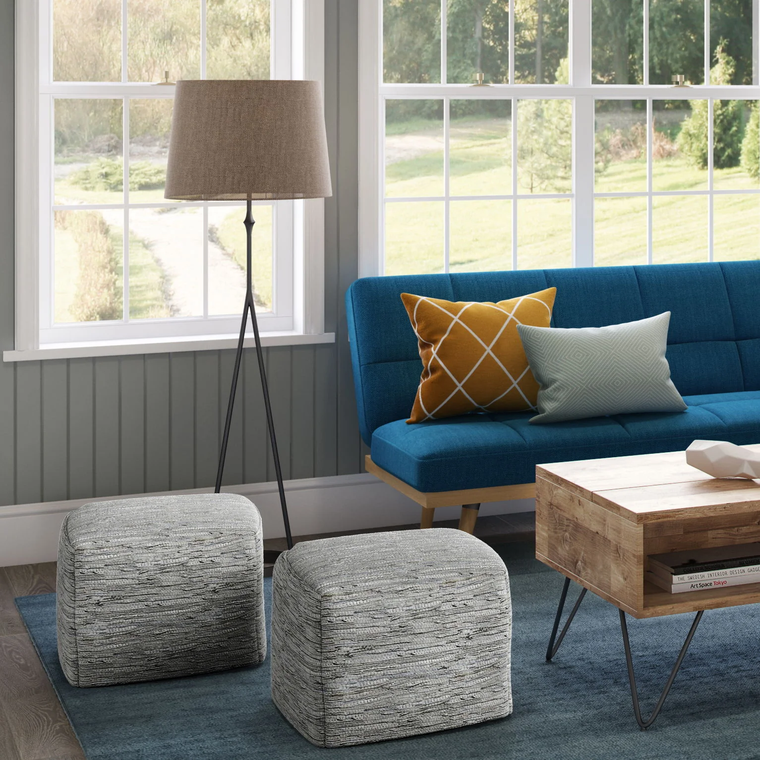 Fredrik - Handcrafted Square Pouf - Image 7