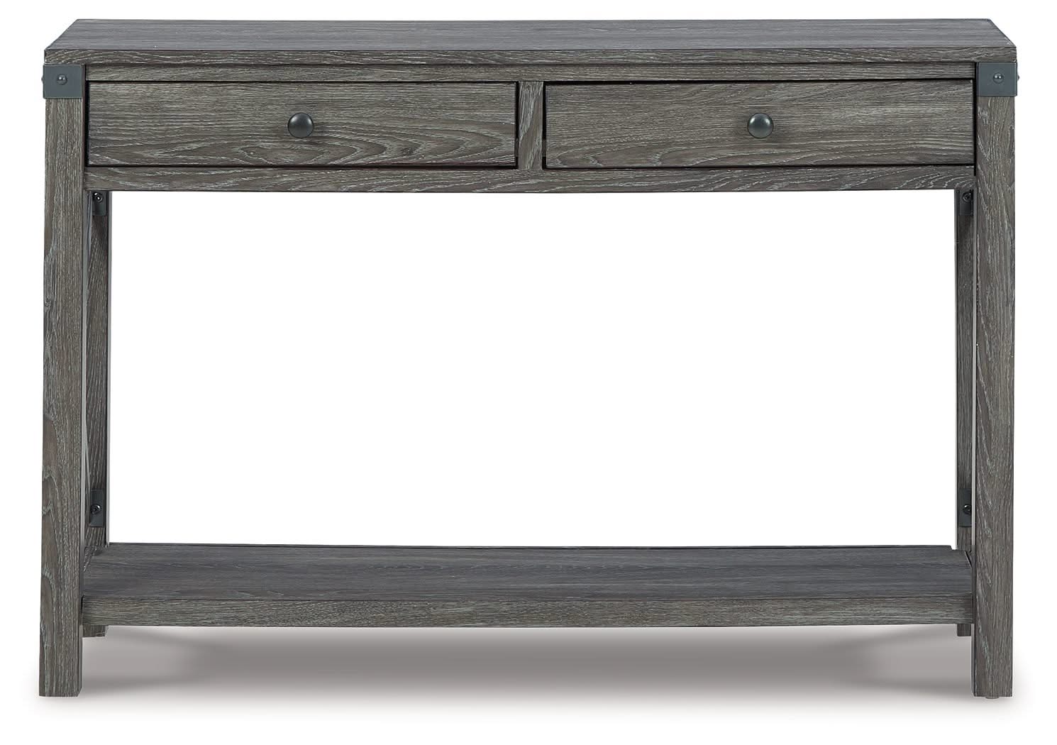 Freedan - Console Sofa Table - Grayish Brown - Image 2