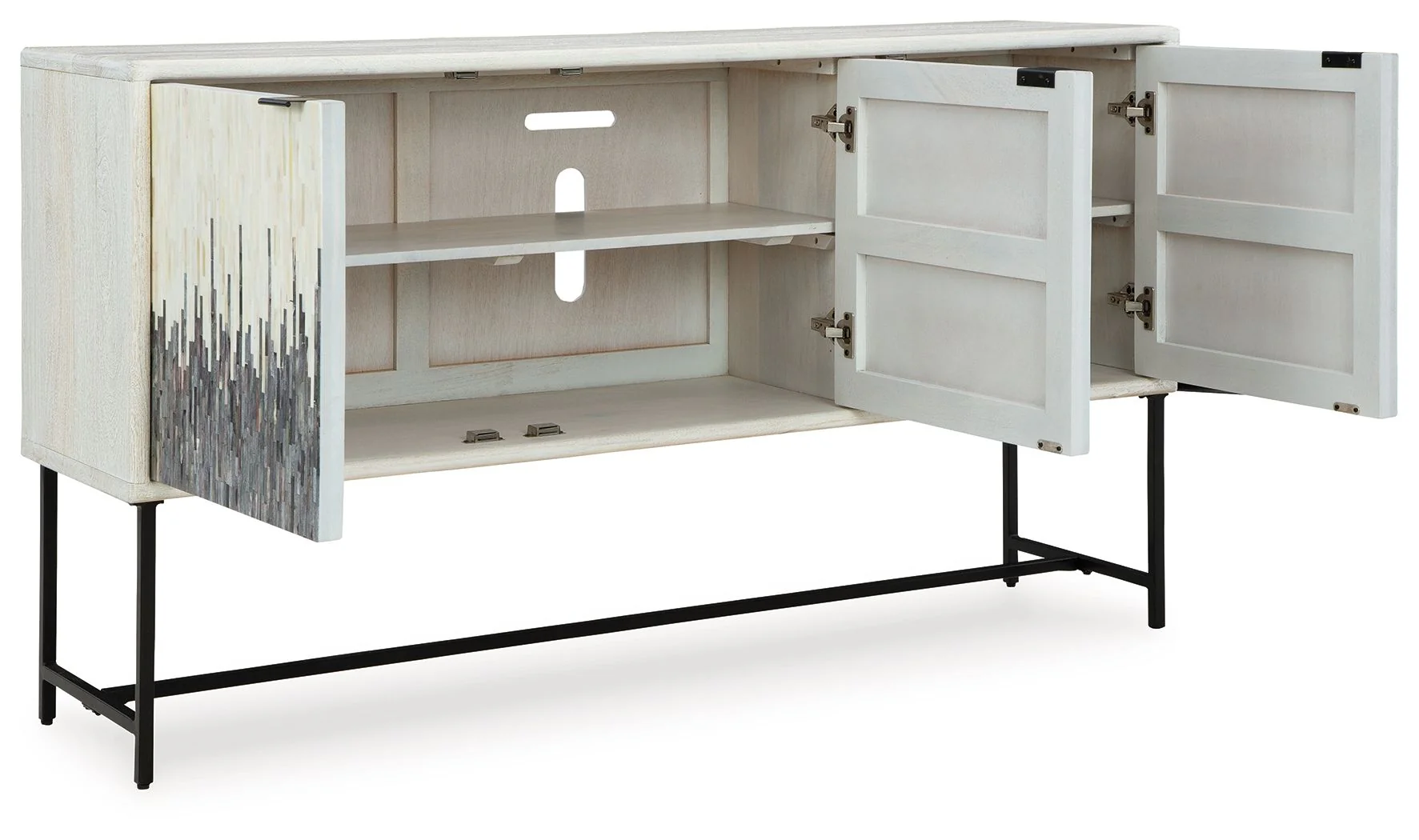Freyton - Accent Cabinet - White / Gray - Image 2
