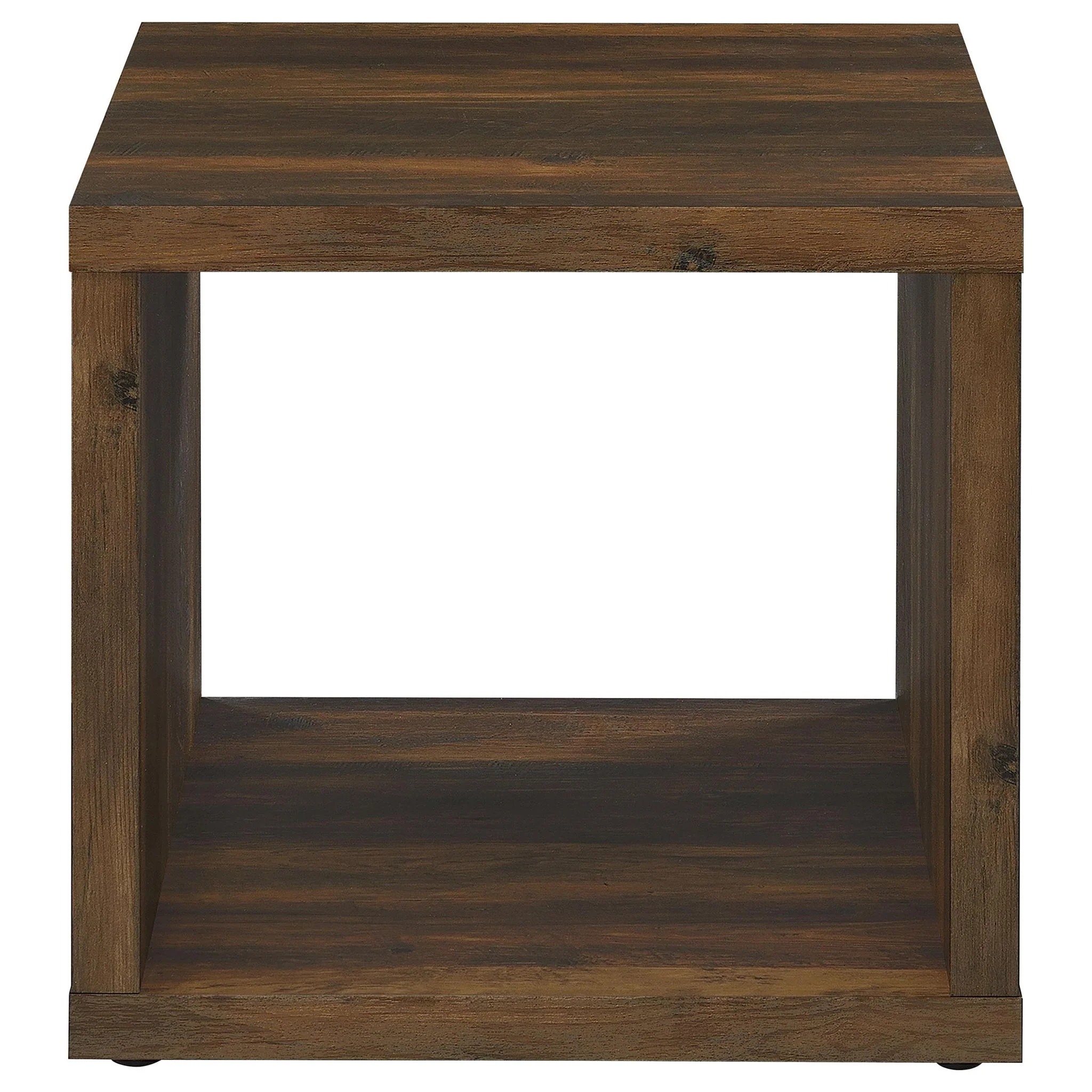 Frisco Square Engineered Wood Side End Table Dark Pine - Image 2